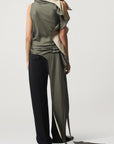 Elif Blouse in Two Tone Viscose