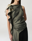 Elif Blouse in Two Tone Viscose