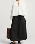 Isolde Full Skirt in Starched Poplin