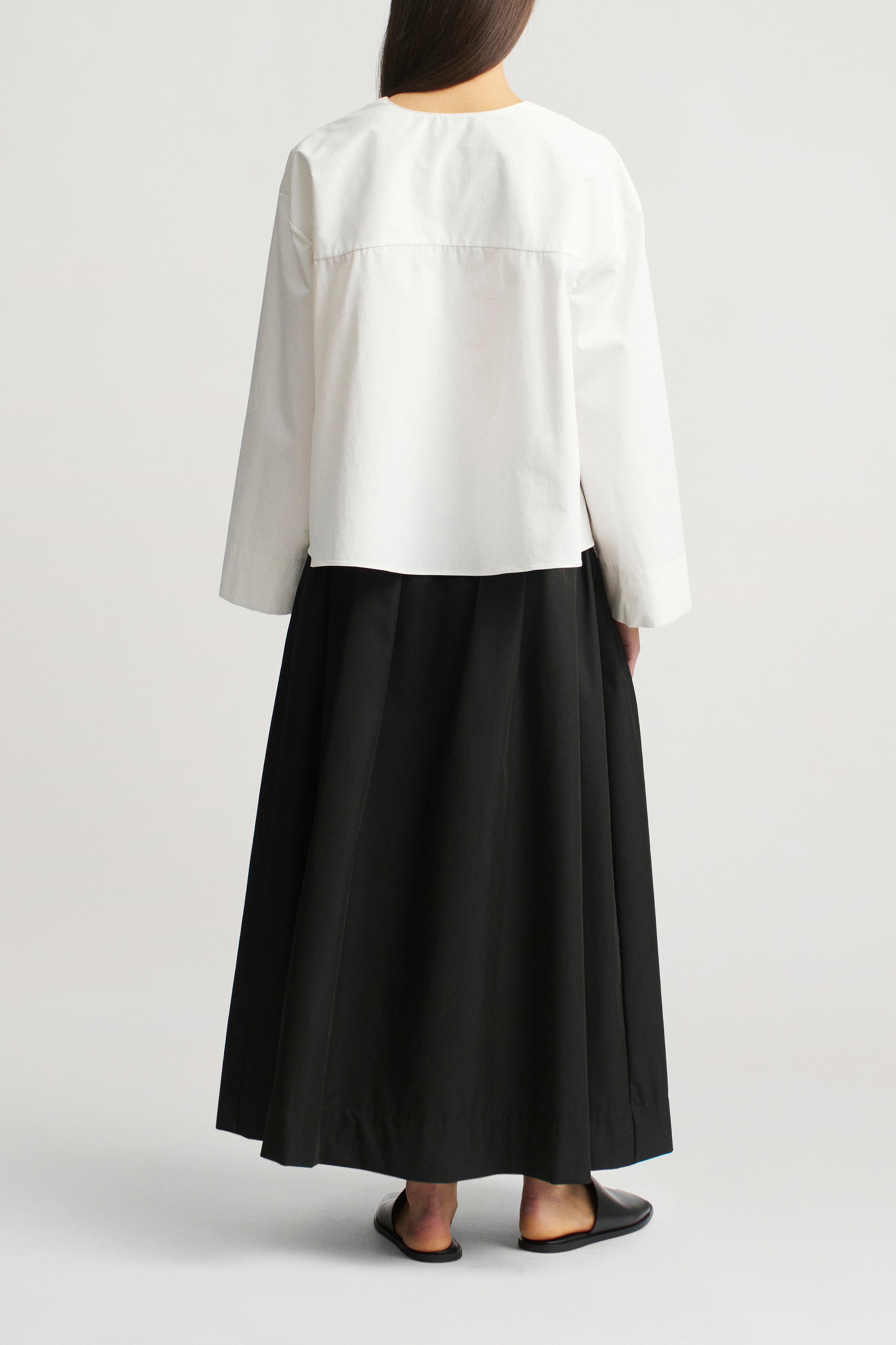Isolde Full Skirt in Starched Poplin