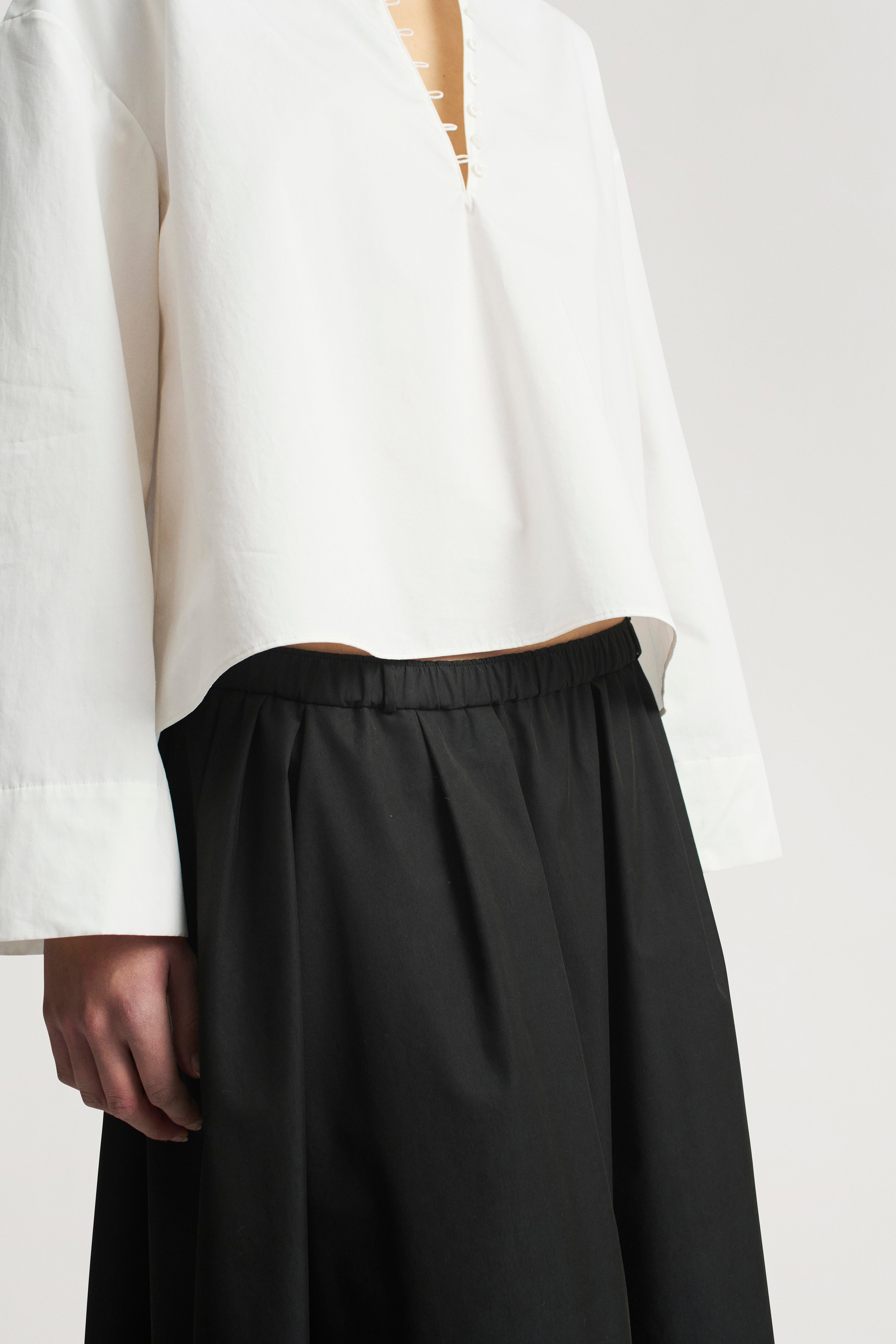 Isolde Full Skirt in Starched Poplin