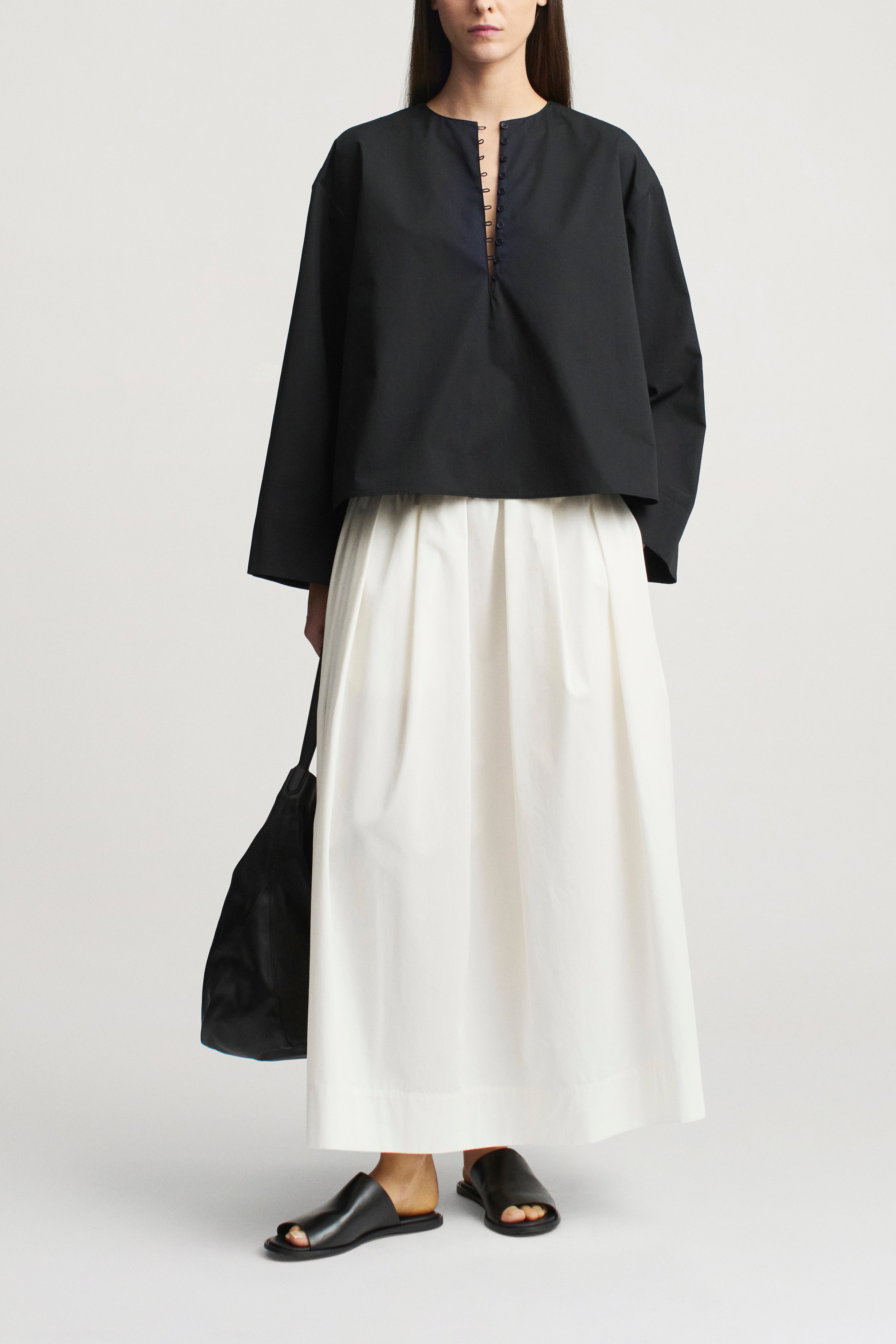 Isolde Full Skirt in Starched Poplin