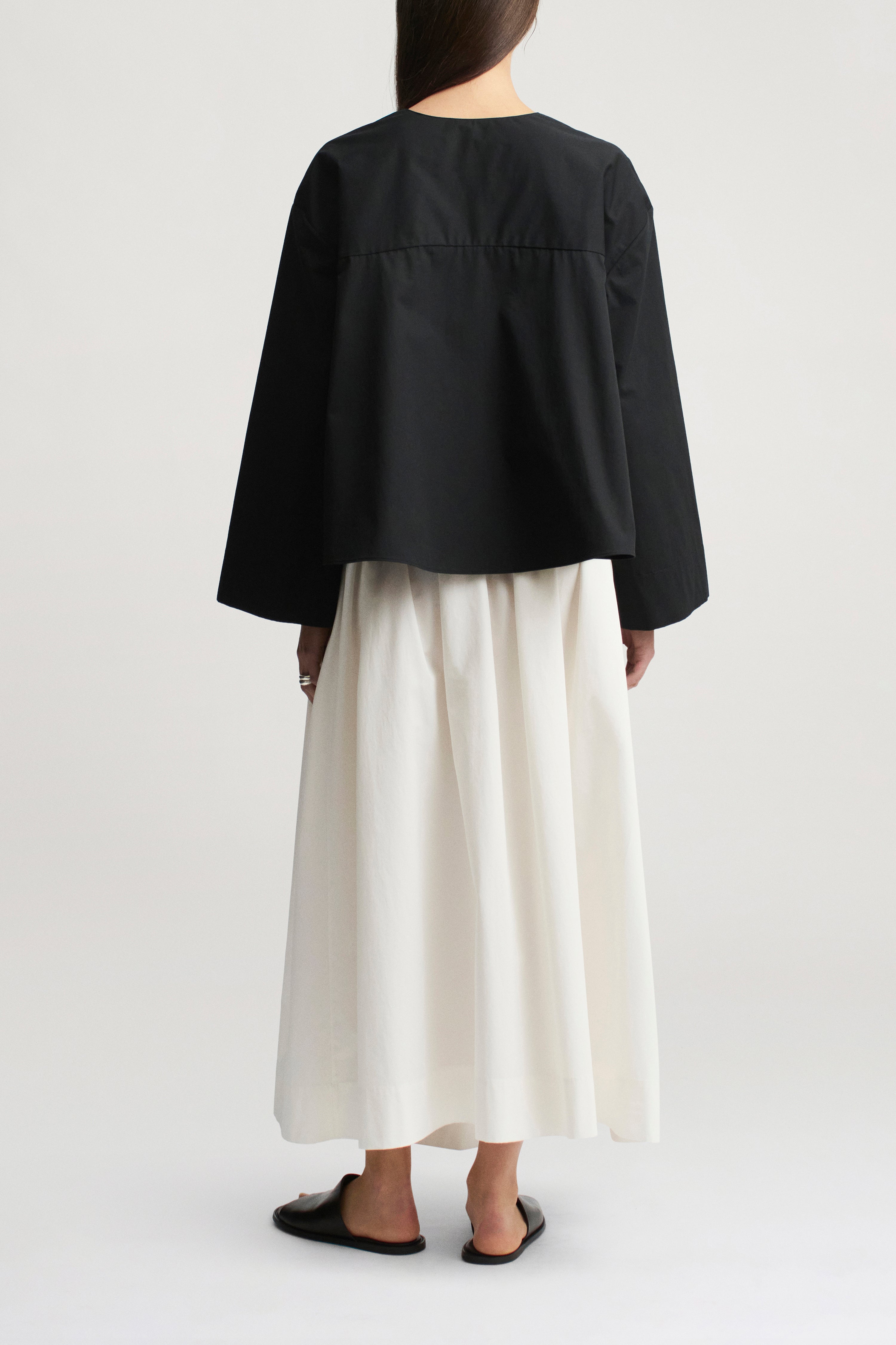 Isolde Full Skirt in Starched Poplin