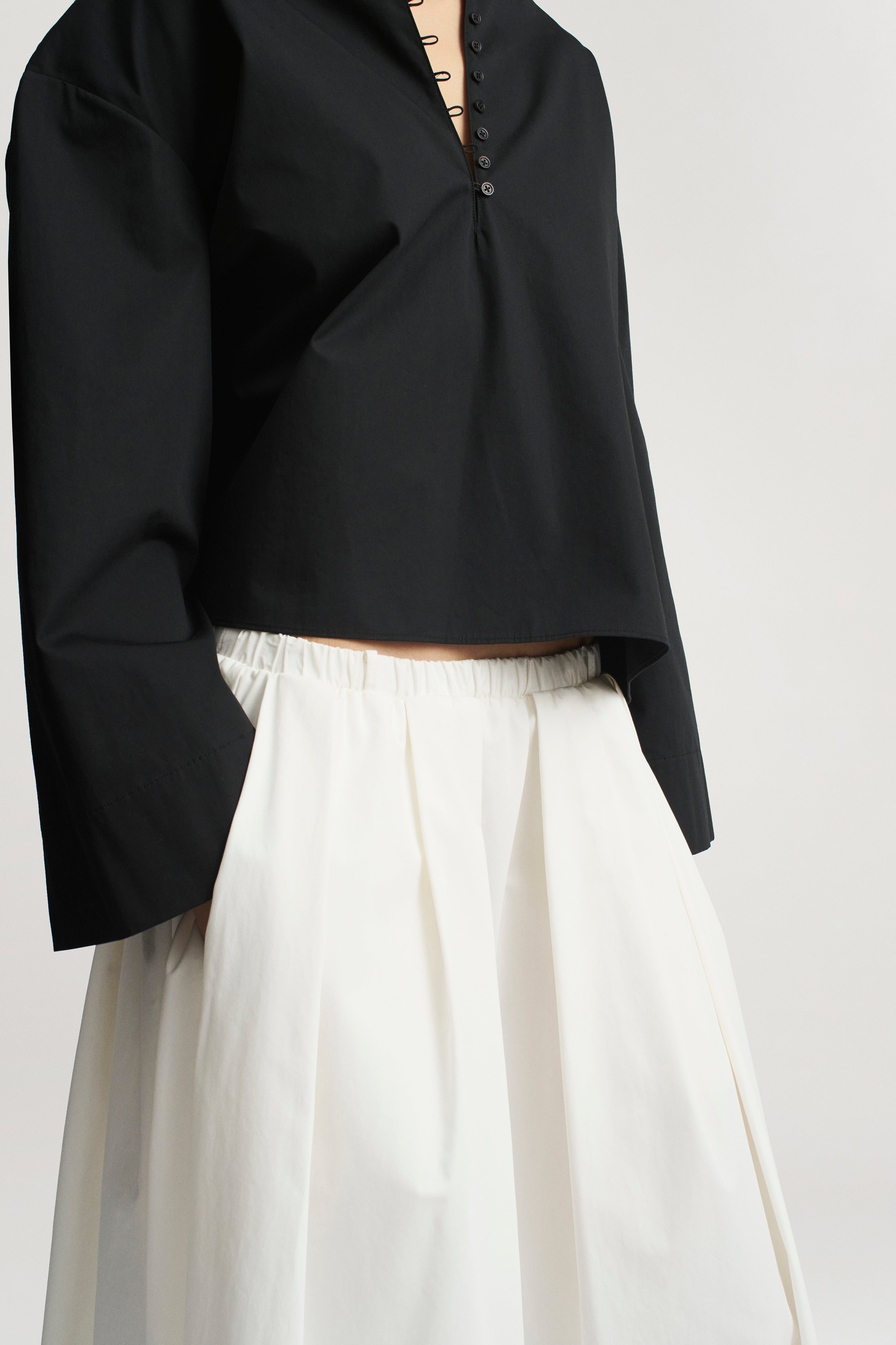 Isolde Full Skirt in Starched Poplin