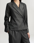 Jennie Evening Blouse in Trapped Poplin