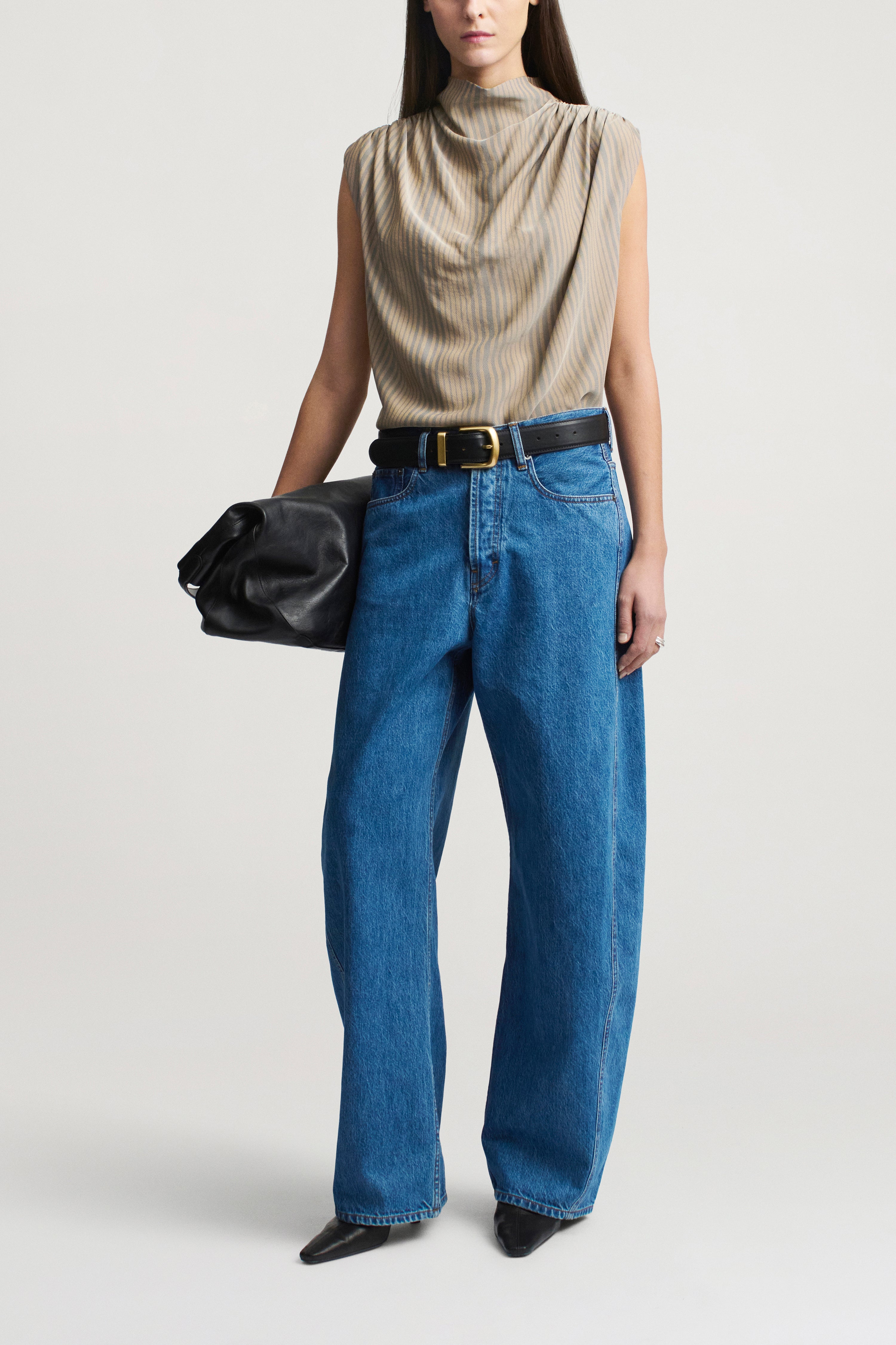 Callum Barrel Jean in Cotton Denim