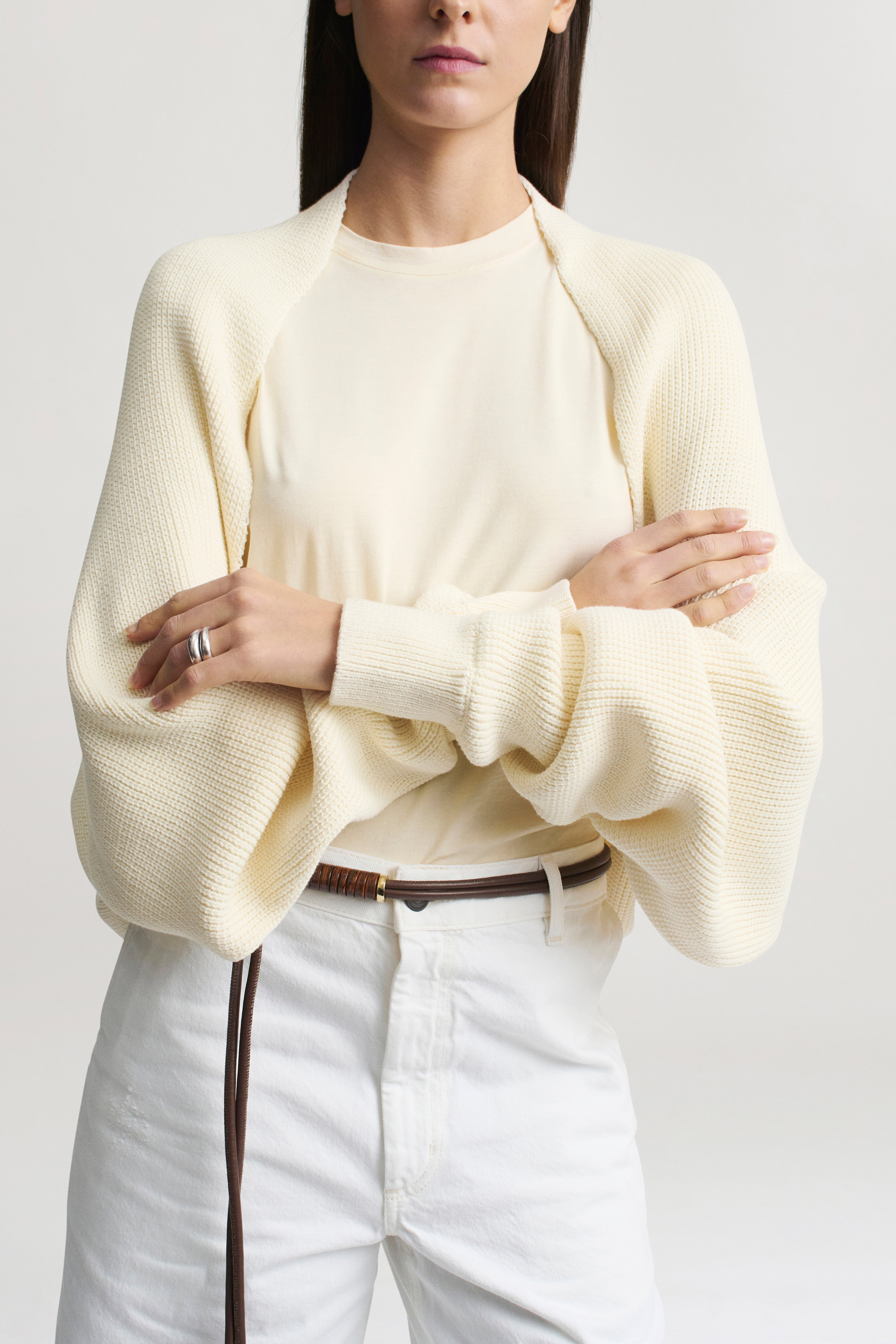 Yara Shrug in Cotton Knit
