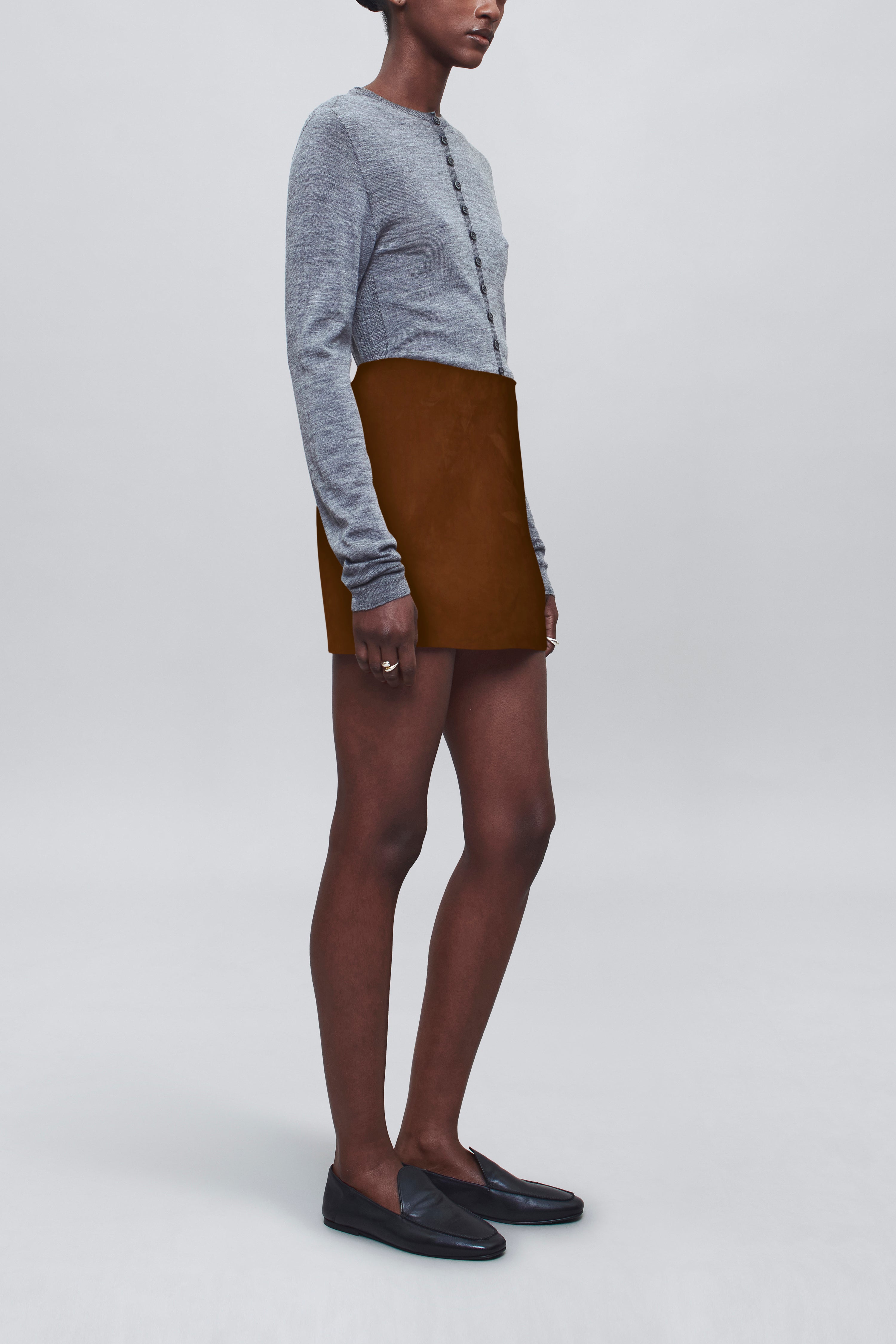Shiloh Mini Skirt in Suede