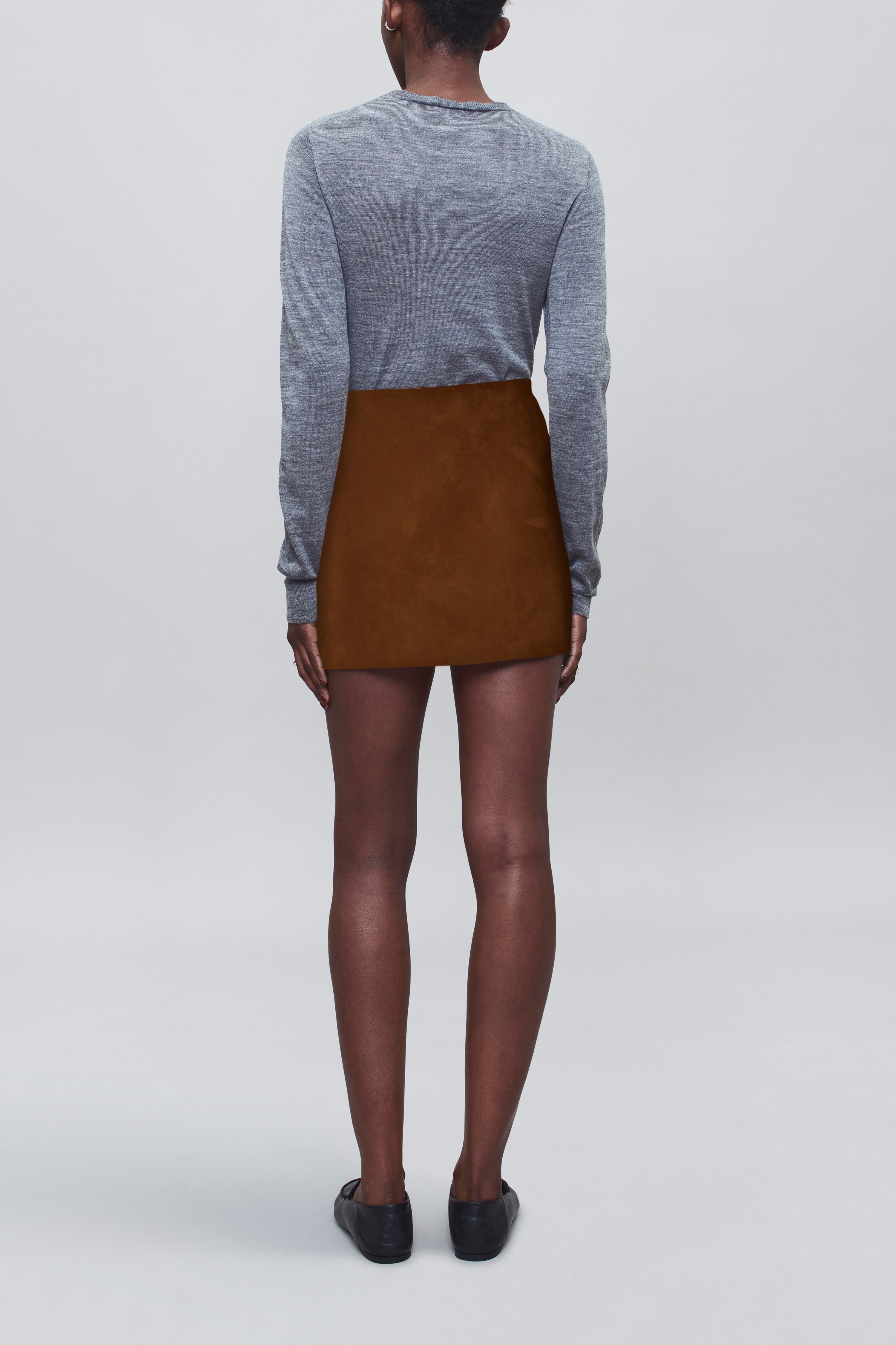 Shiloh Mini Skirt in Suede