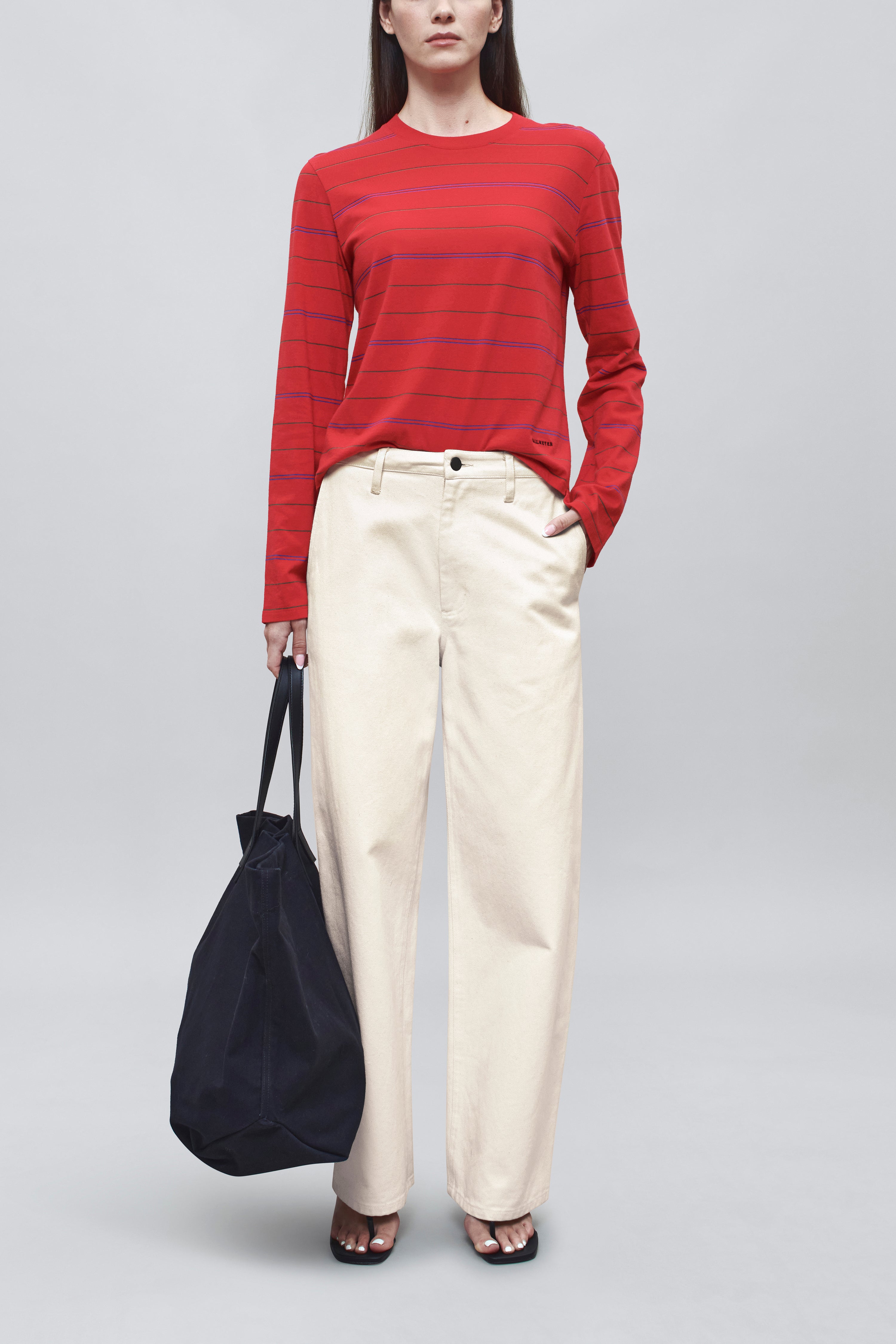 Column Leg Jeans in Cotton Denim