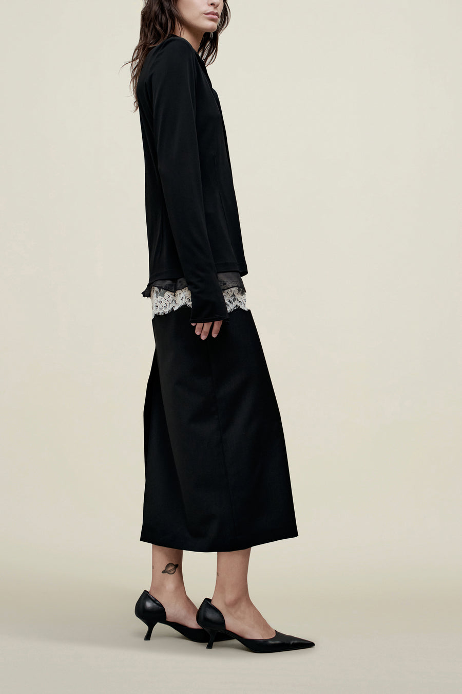 Frankie Button Down in Matte Jersey