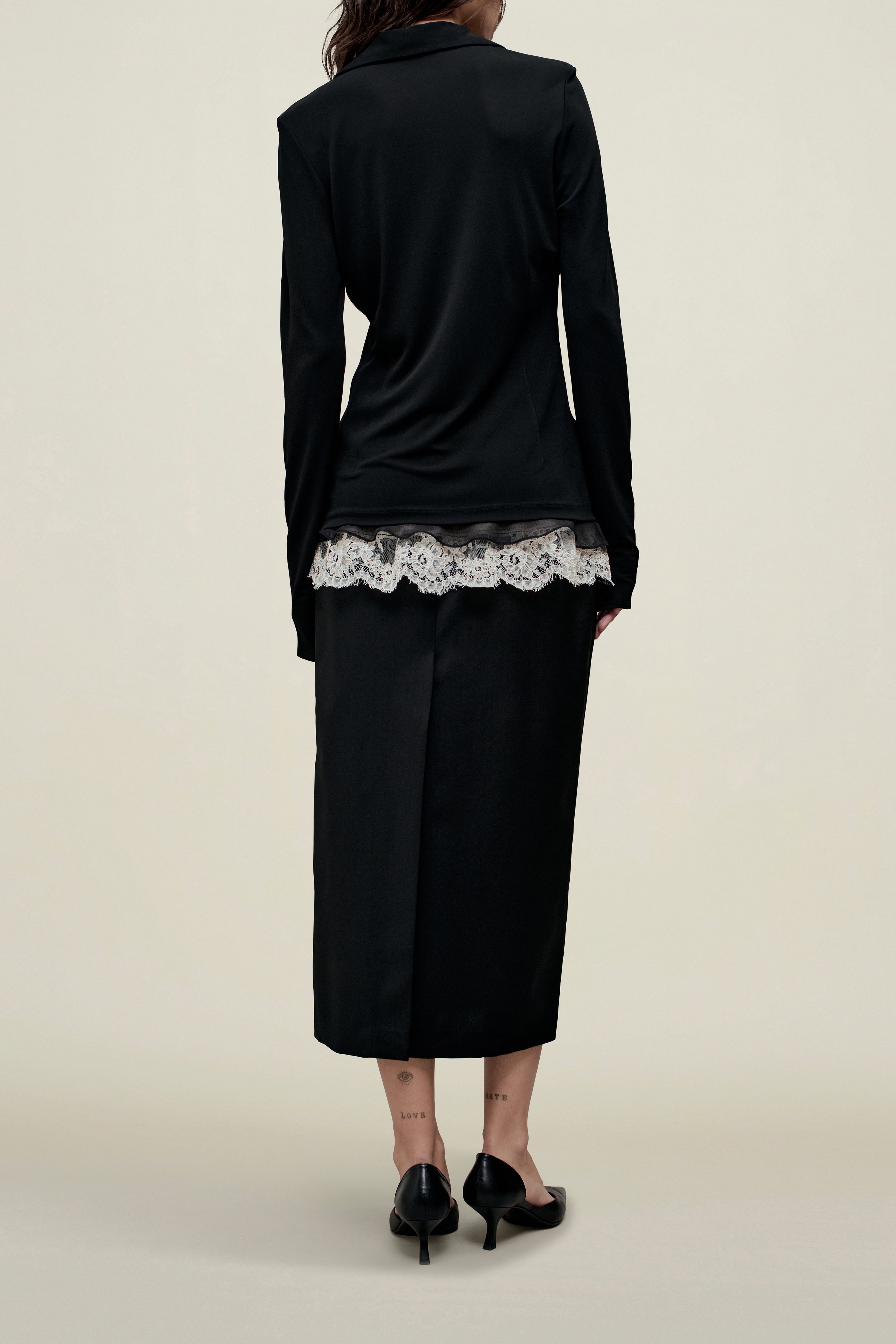 Frankie Button Down in Matte Jersey