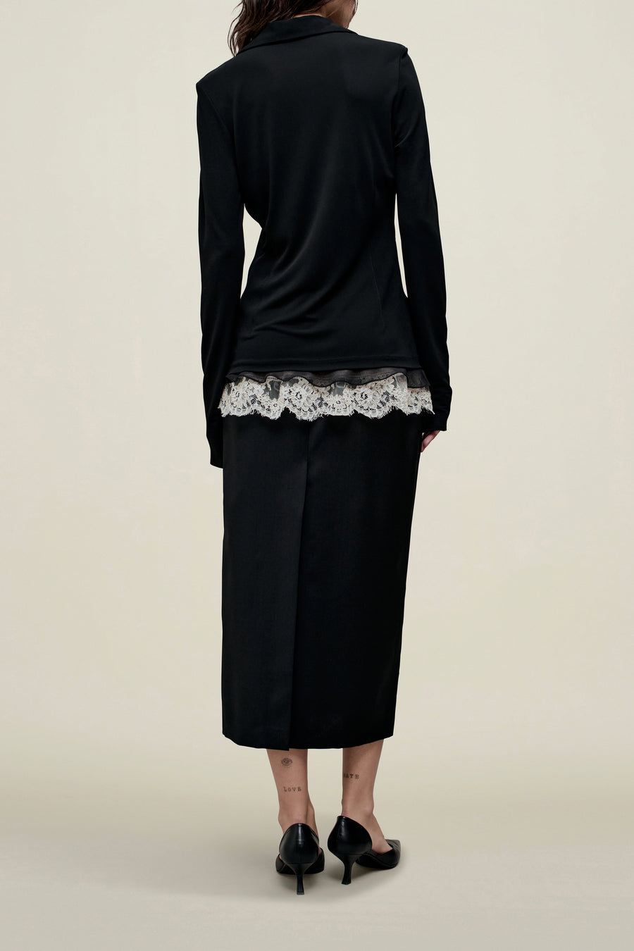 Frankie Button Down in Matte Jersey