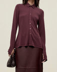 Frankie Button Down in Matte Jersey