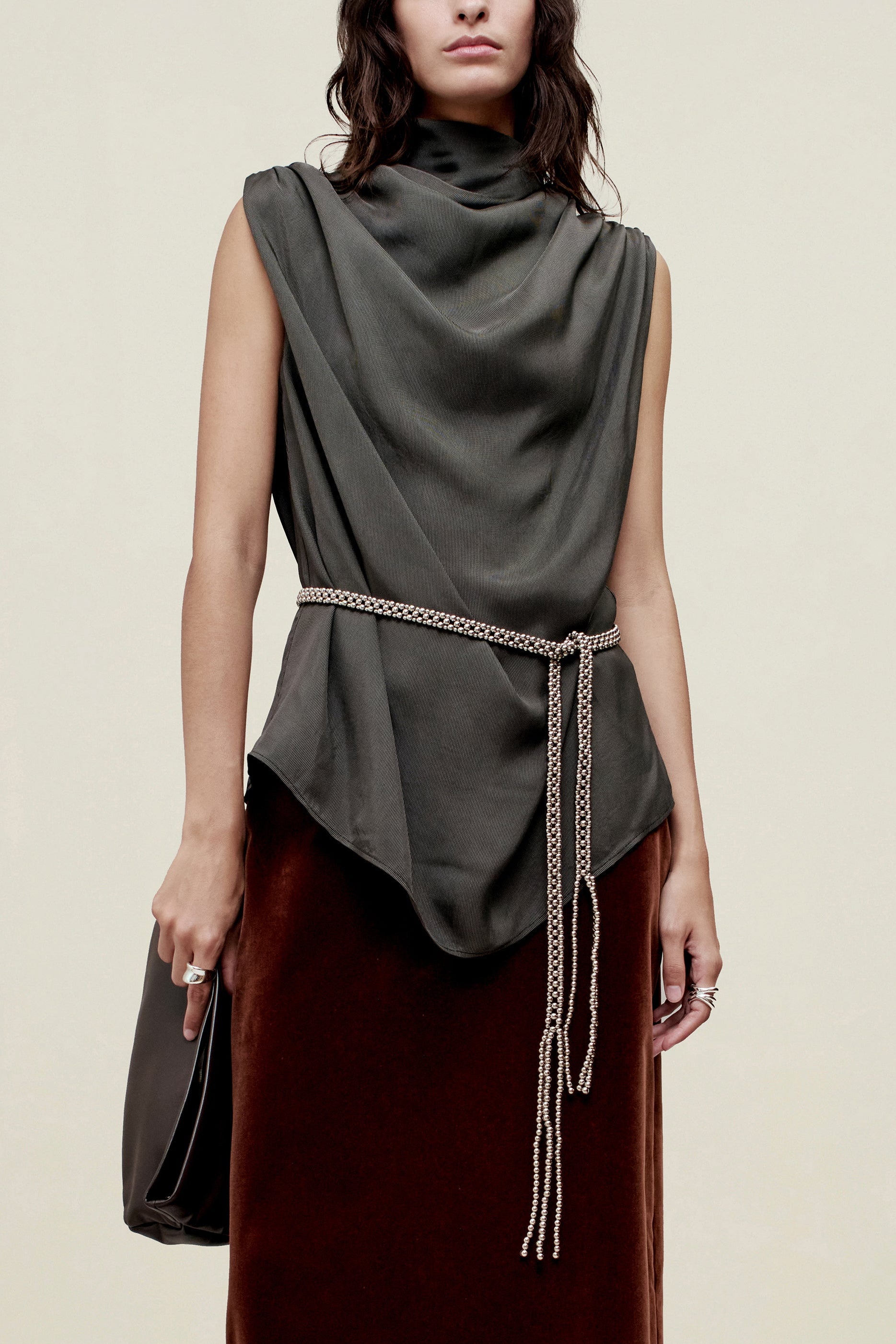 Penny Draped Top in Fluid Viscose