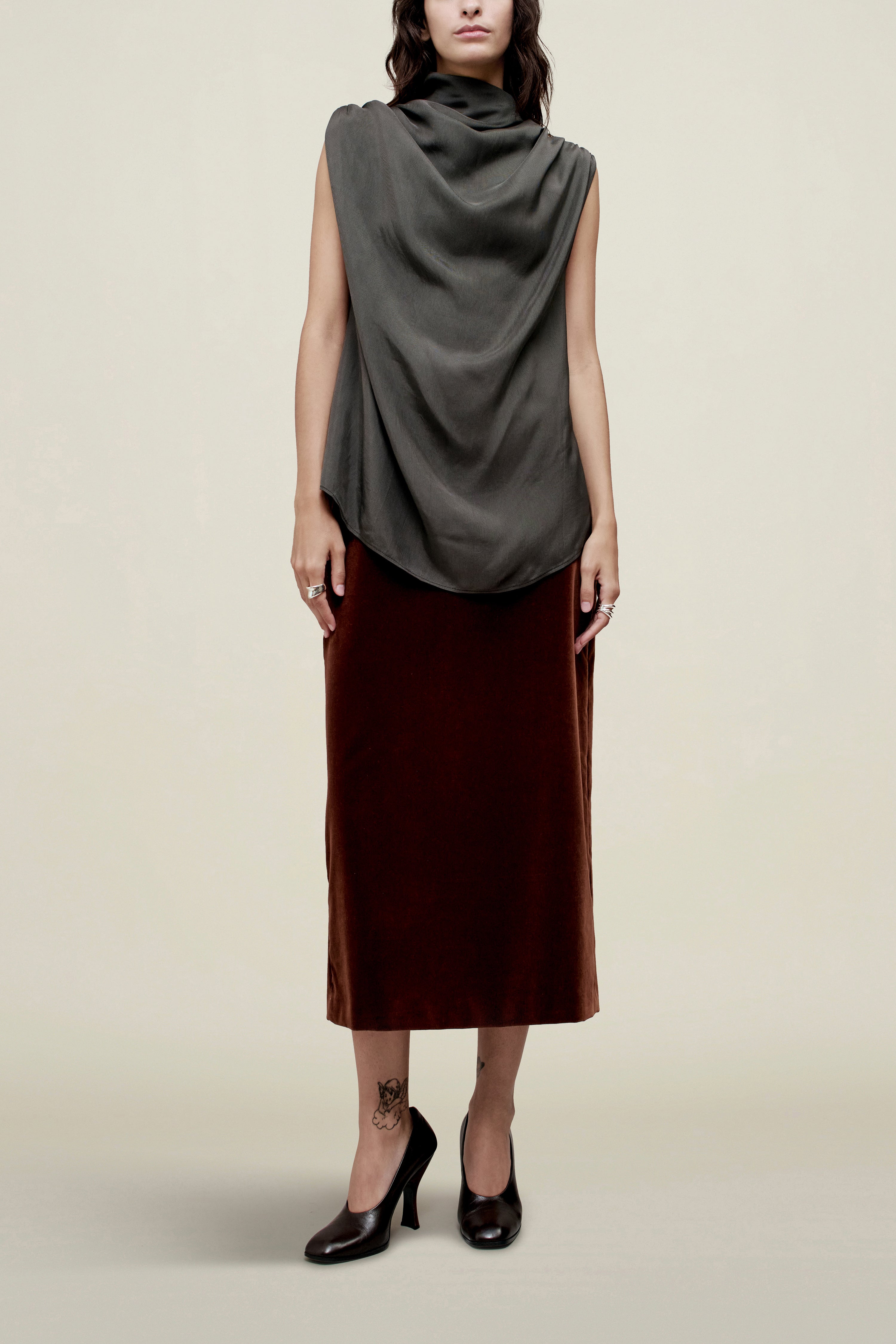 Penny Draped Top in Fluid Viscose