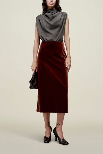 Emilee Pencil Skirt in Velvet