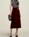 Emilee Pencil Skirt in Velvet
