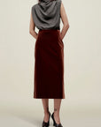 Emilee Pencil Skirt in Velvet