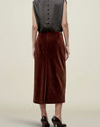 Emilee Pencil Skirt in Velvet