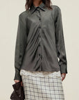 Joan Bias Button Down in Fluid Viscose