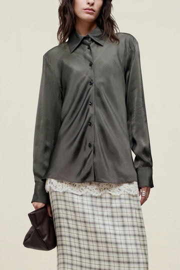 Joan Bias Button Down in Fluid Viscose