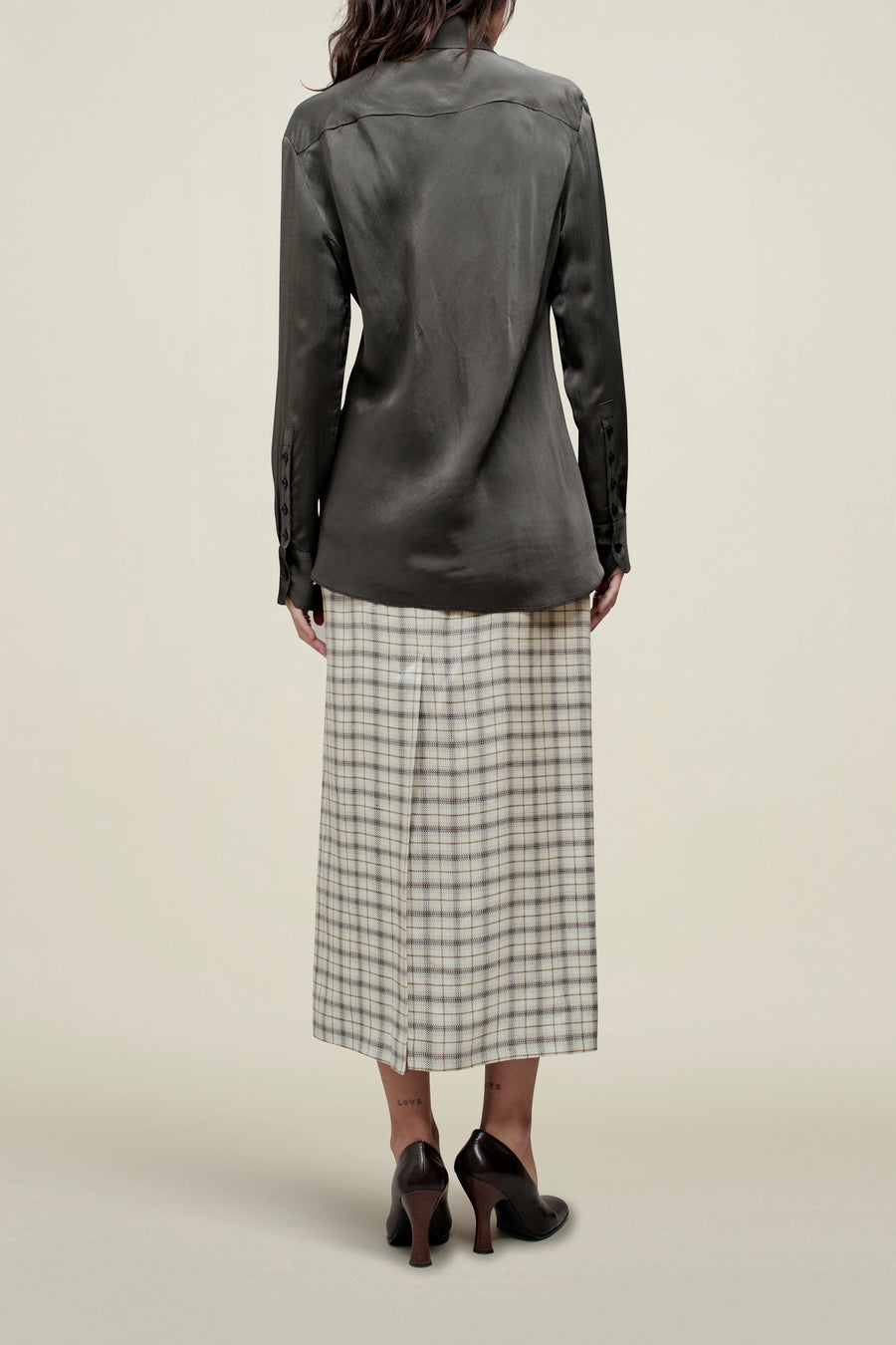 Joan Bias Button Down in Fluid Viscose