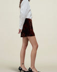 Shiloh Mini Skirt in Velvet Burnout