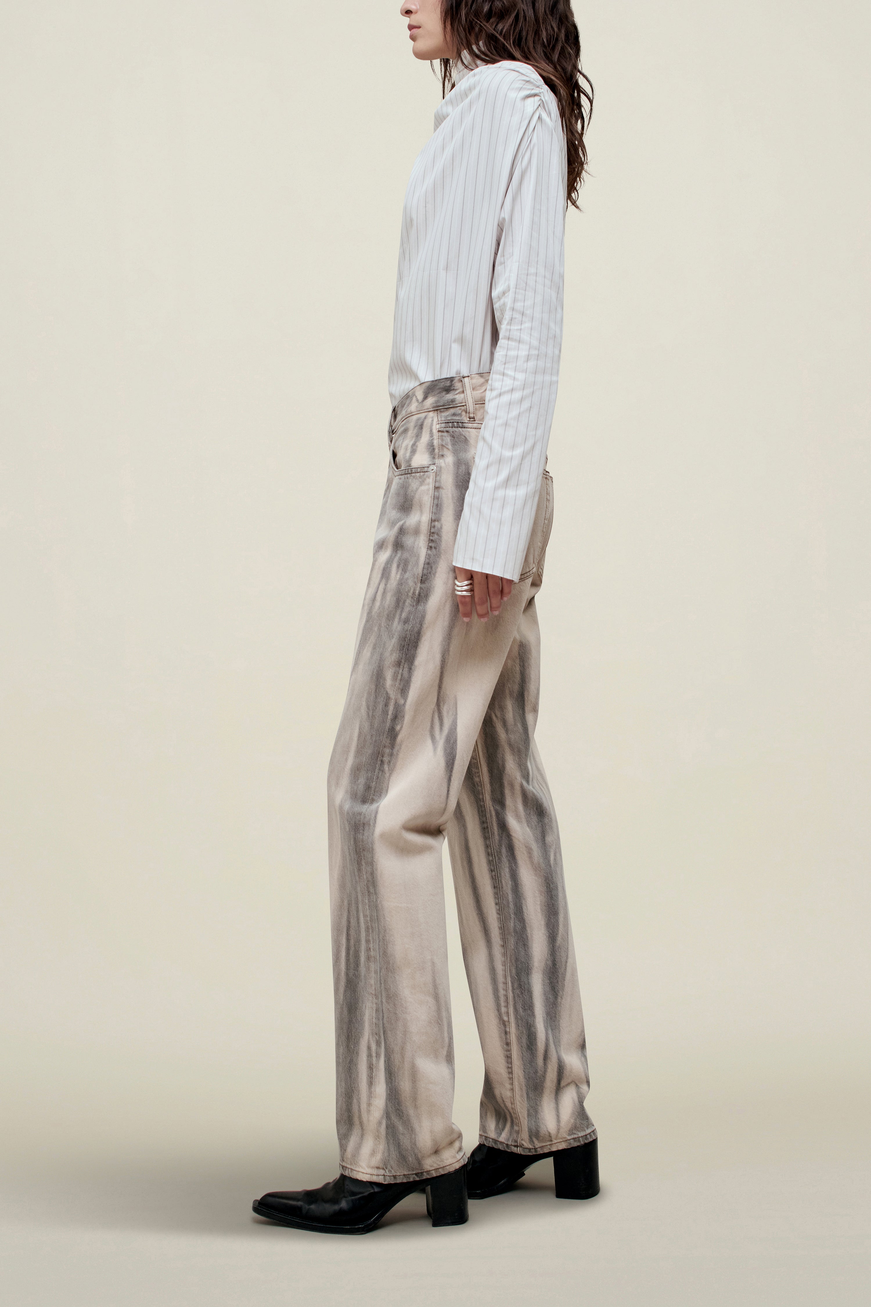 Gabby Tapered Jean in Cotton Denim