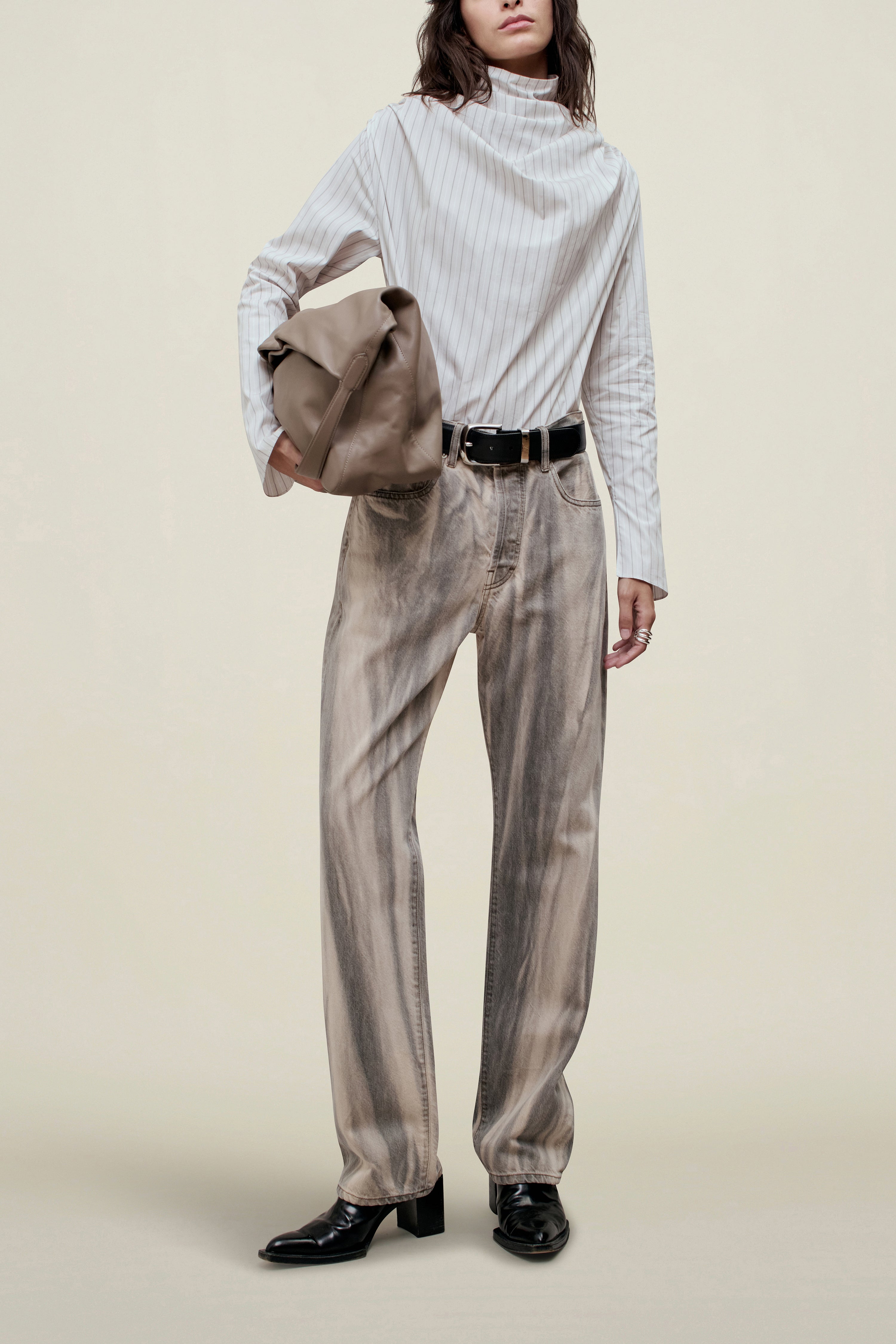 Gabby Tapered Jean in Cotton Denim