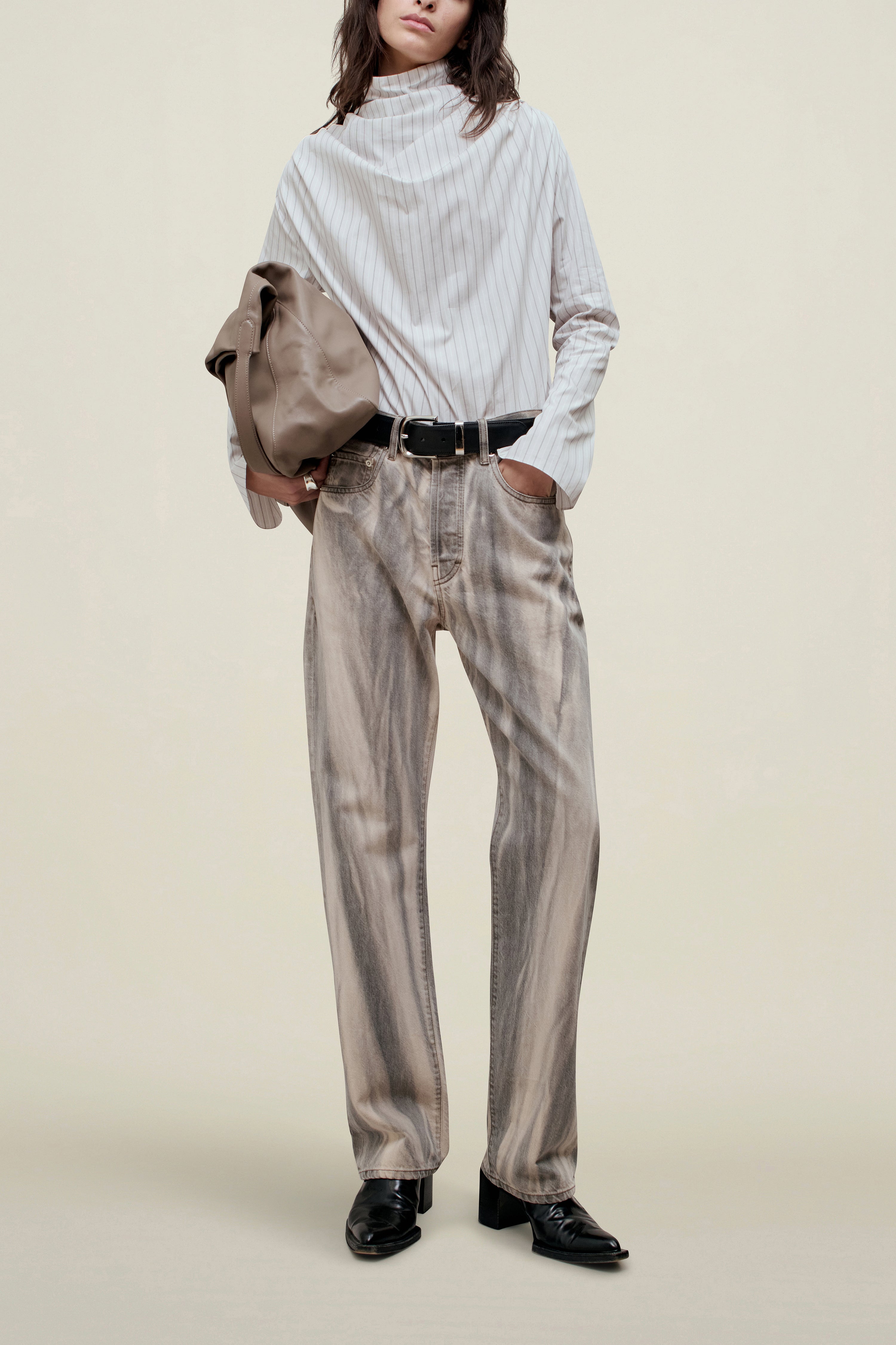 Gabby Tapered Jean in Cotton Denim