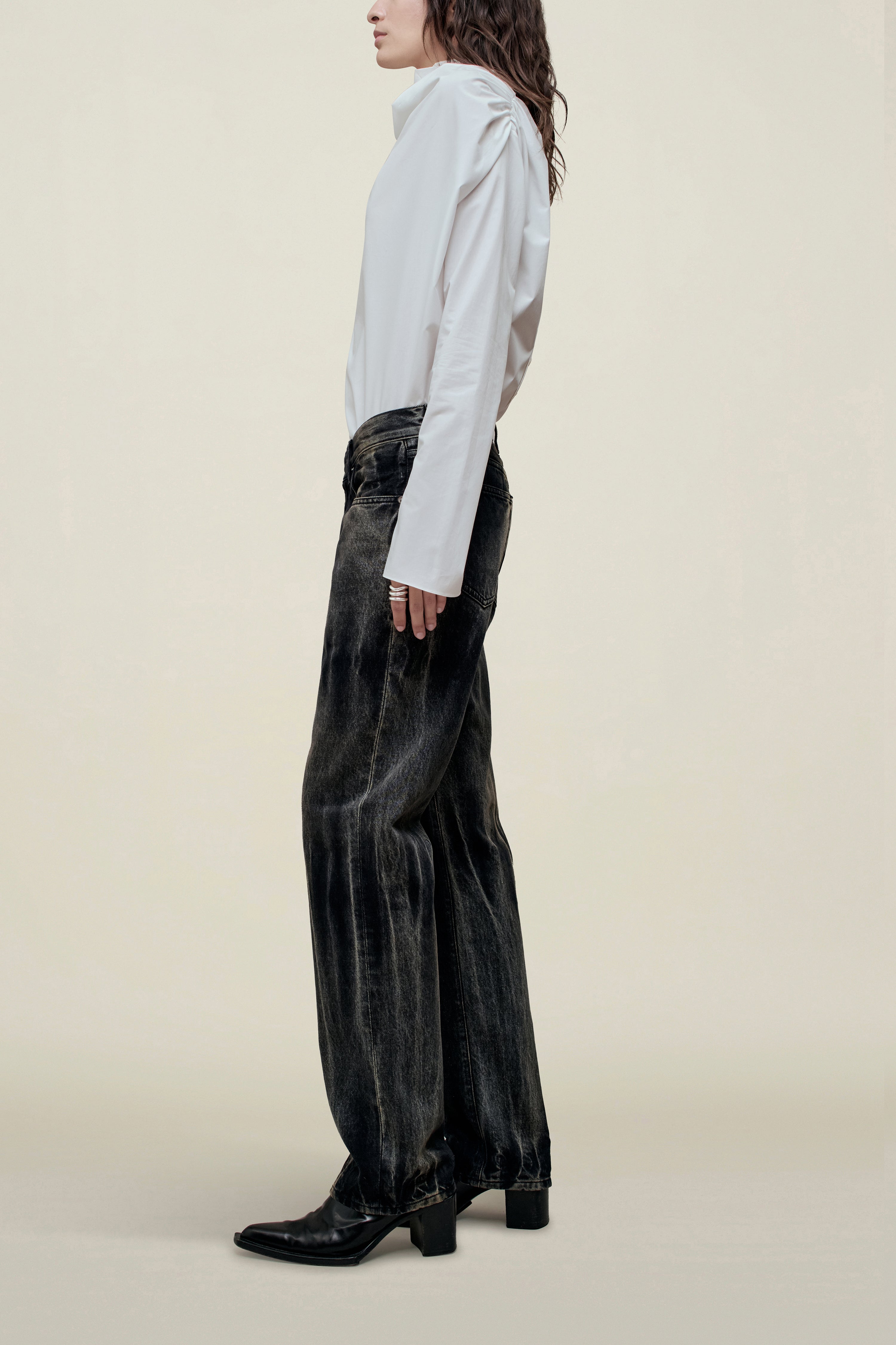 Gabby Tapered Jean in Cotton Denim