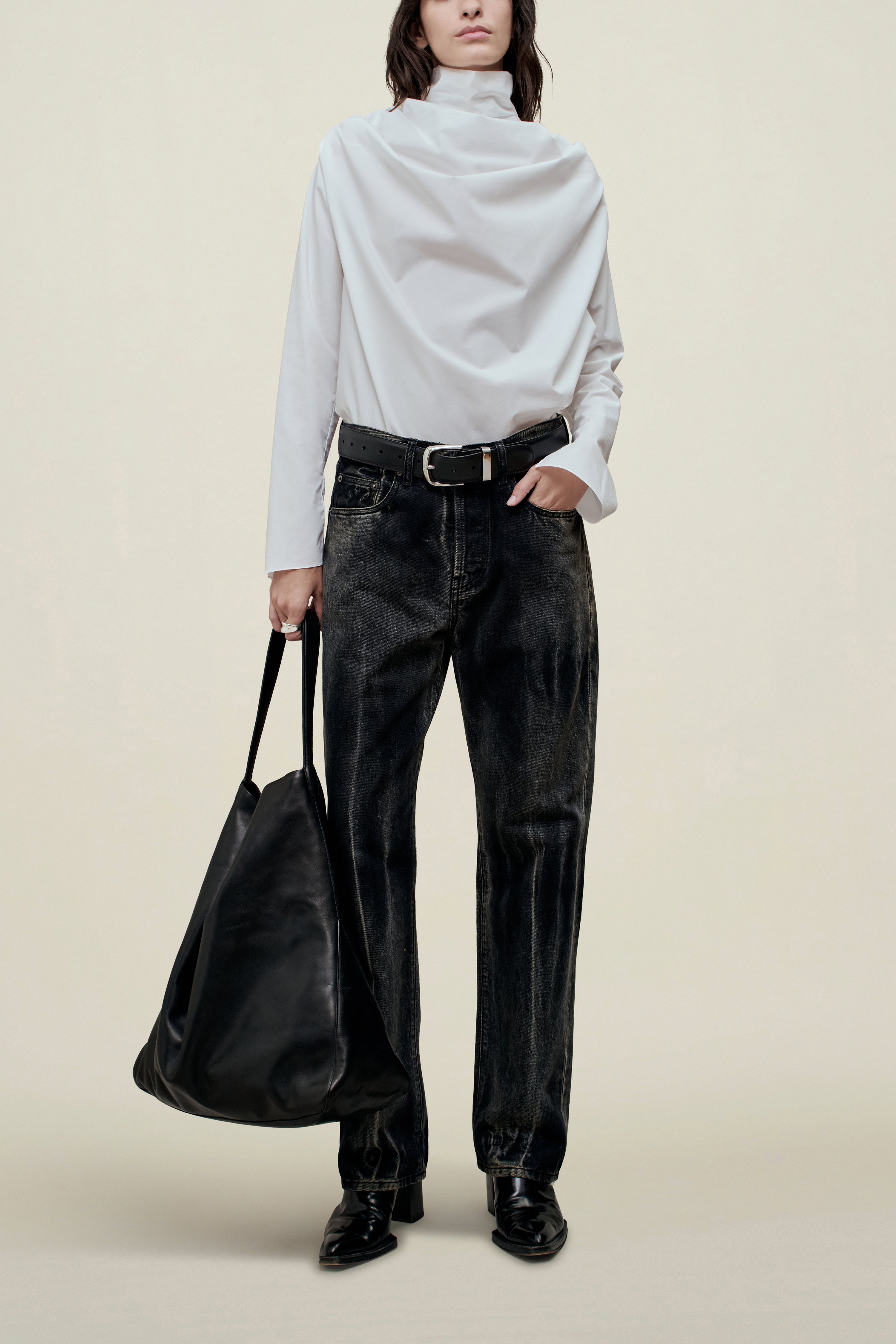 Gabby Tapered Jean in Cotton Denim