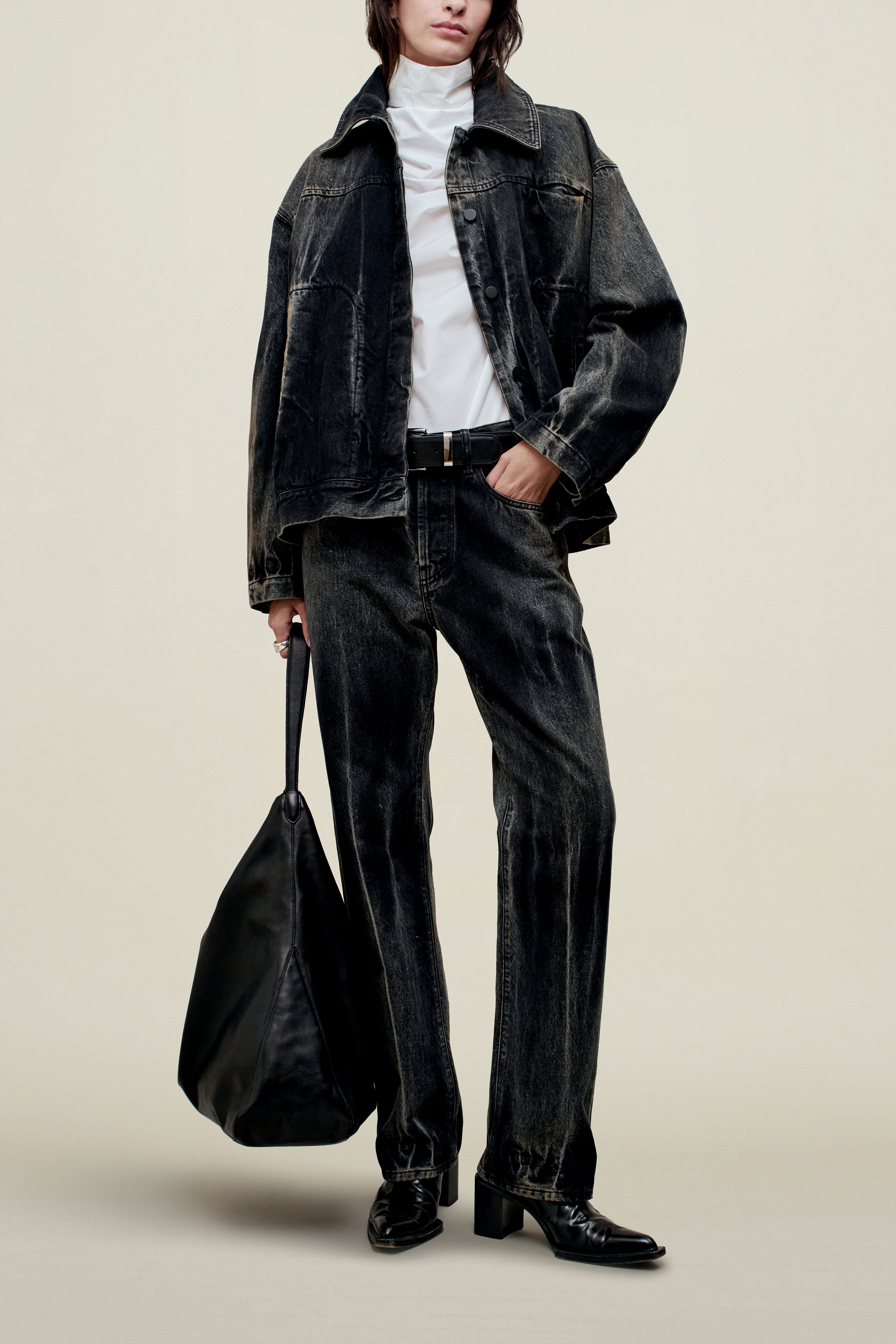 Gabby Tapered Jean in Cotton Denim