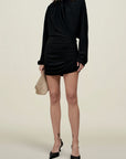 Rickie Ruched Mini Dress in Matte Jersey