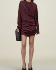 Rickie Ruched Mini Dress in Matte Jersey
