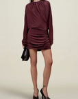 Rickie Ruched Mini Dress in Matte Jersey