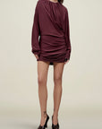 Rickie Ruched Mini Dress in Matte Jersey