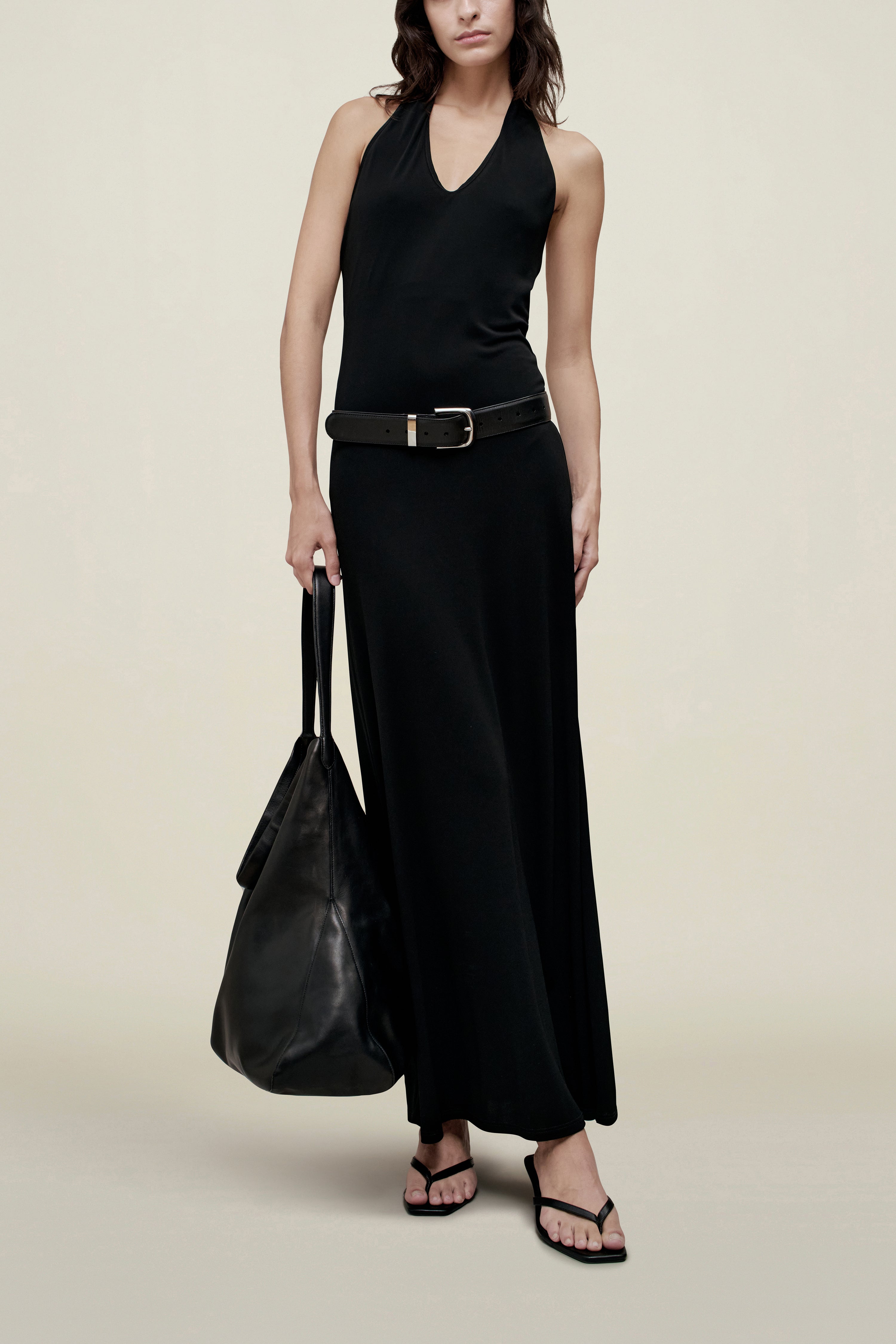 Bridgette Halter Dress in Matte Jersey