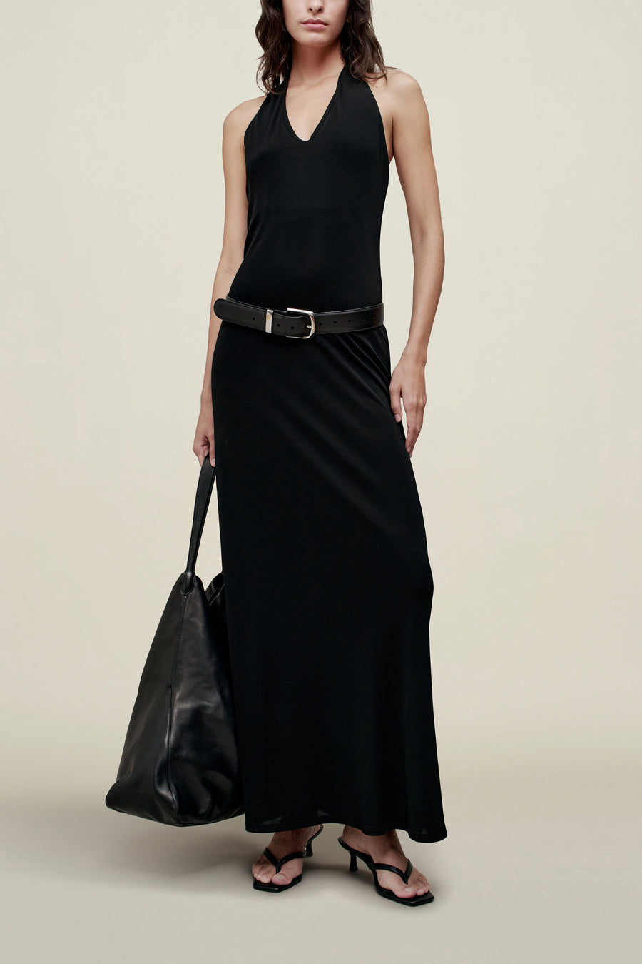 Bridgette Halter Dress in Matte Jersey S Bridgette Halter Dress in Matte Jersey S