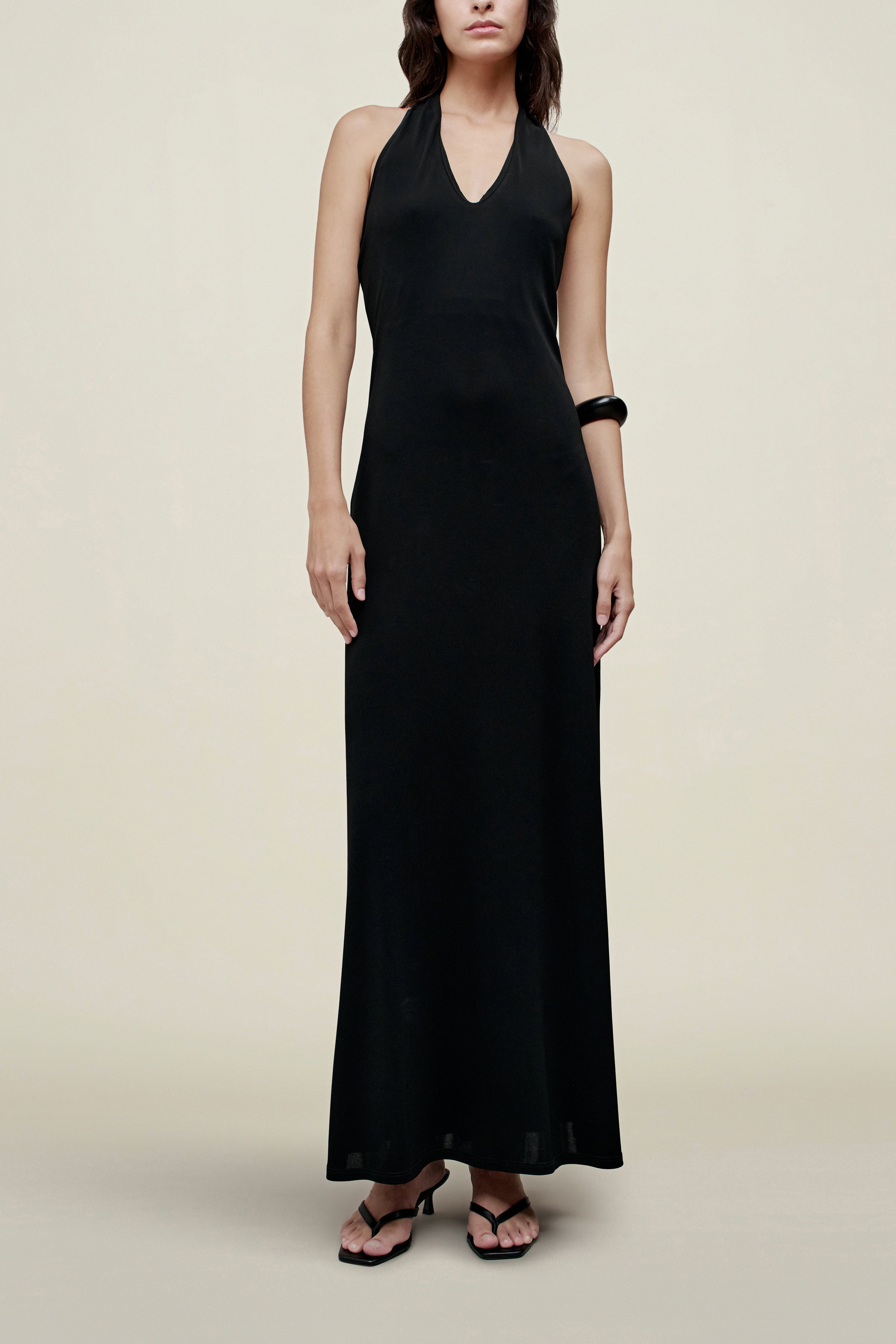 Bridgette Halter Dress in Matte Jersey