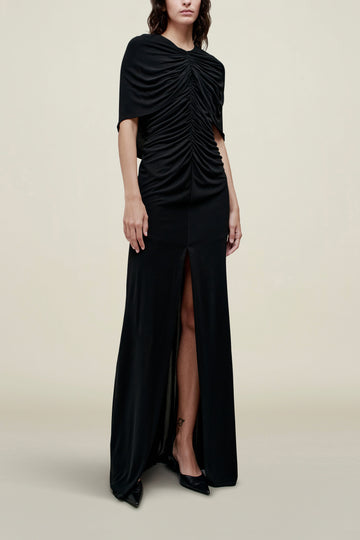 Matilda Cape Gown in Matte Jersey