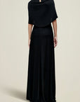 Matilda Cape Gown in Matte Jersey