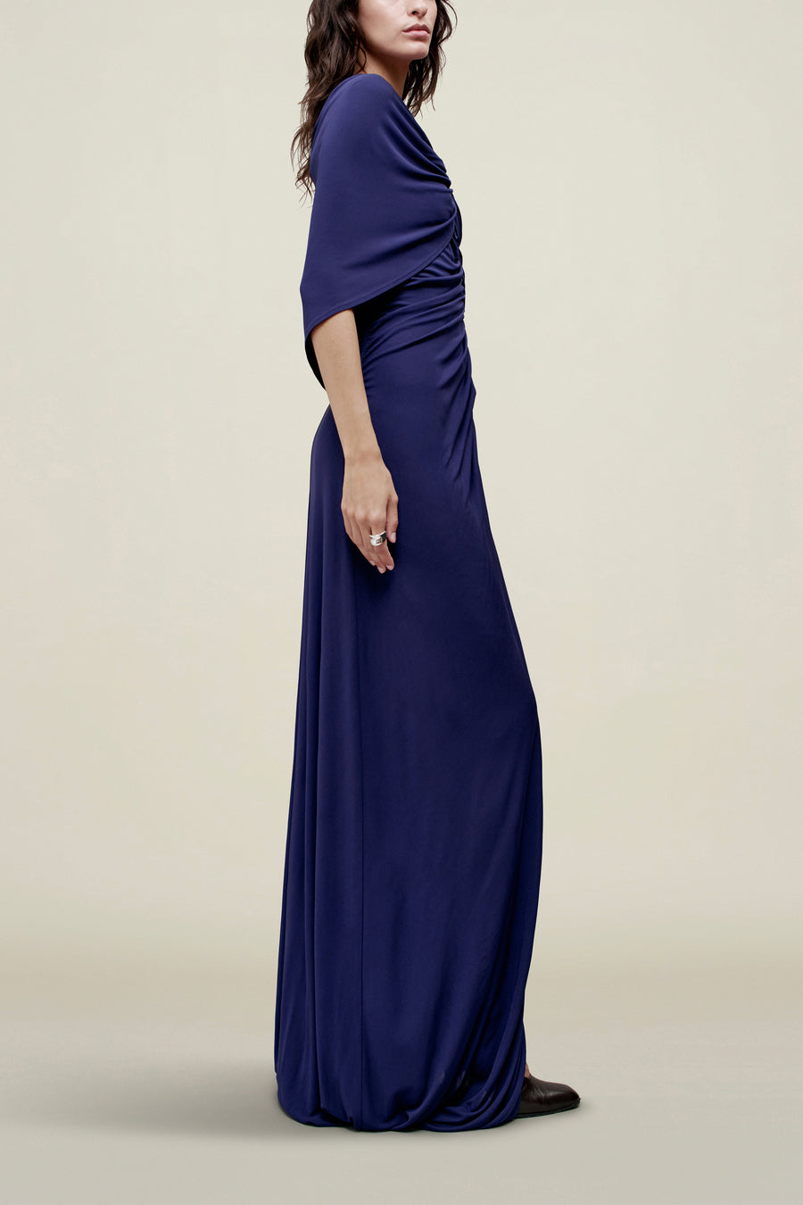 Matilda Cape Gown in Matte Jersey