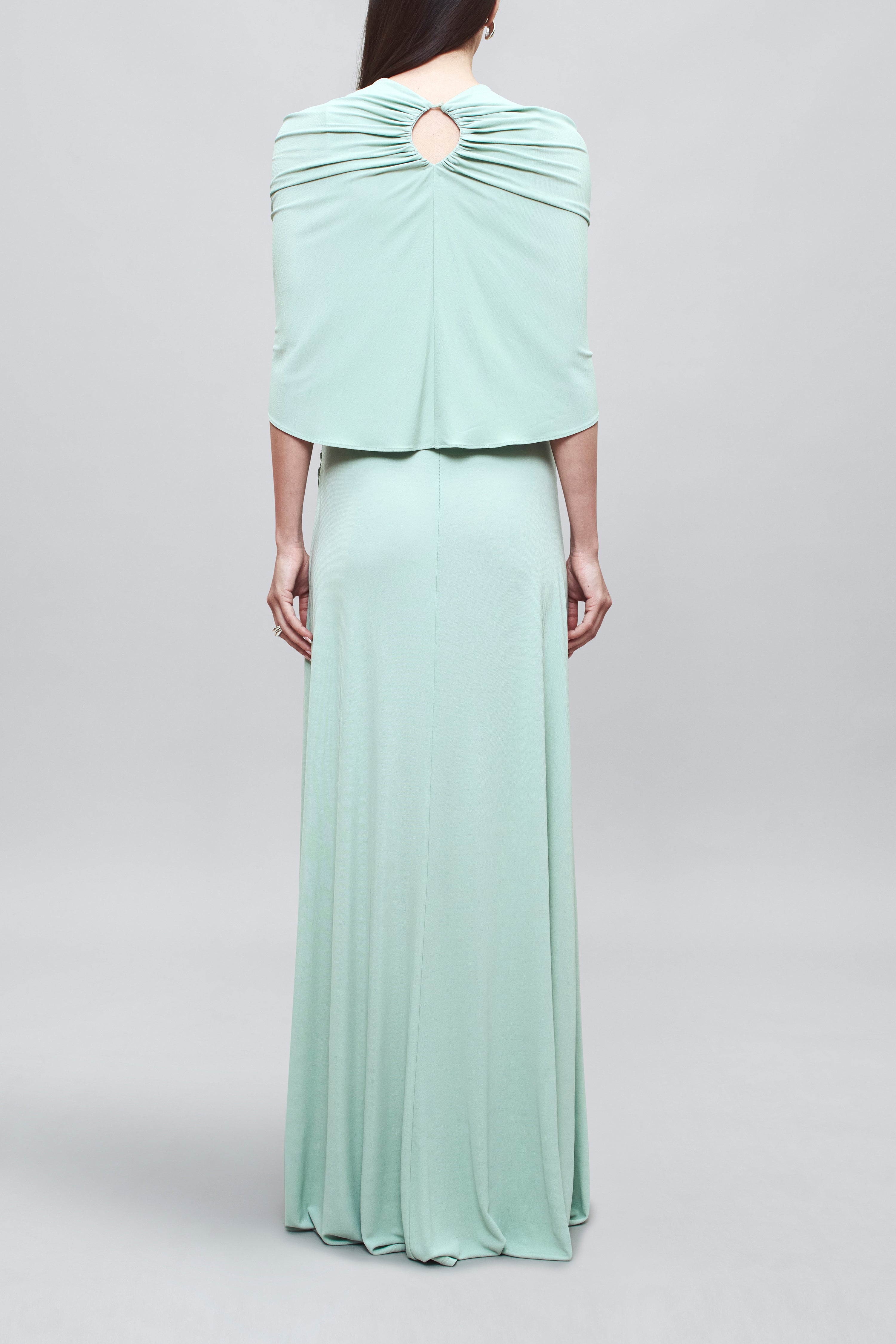 Matilda Cape Gown in Matte Jersey