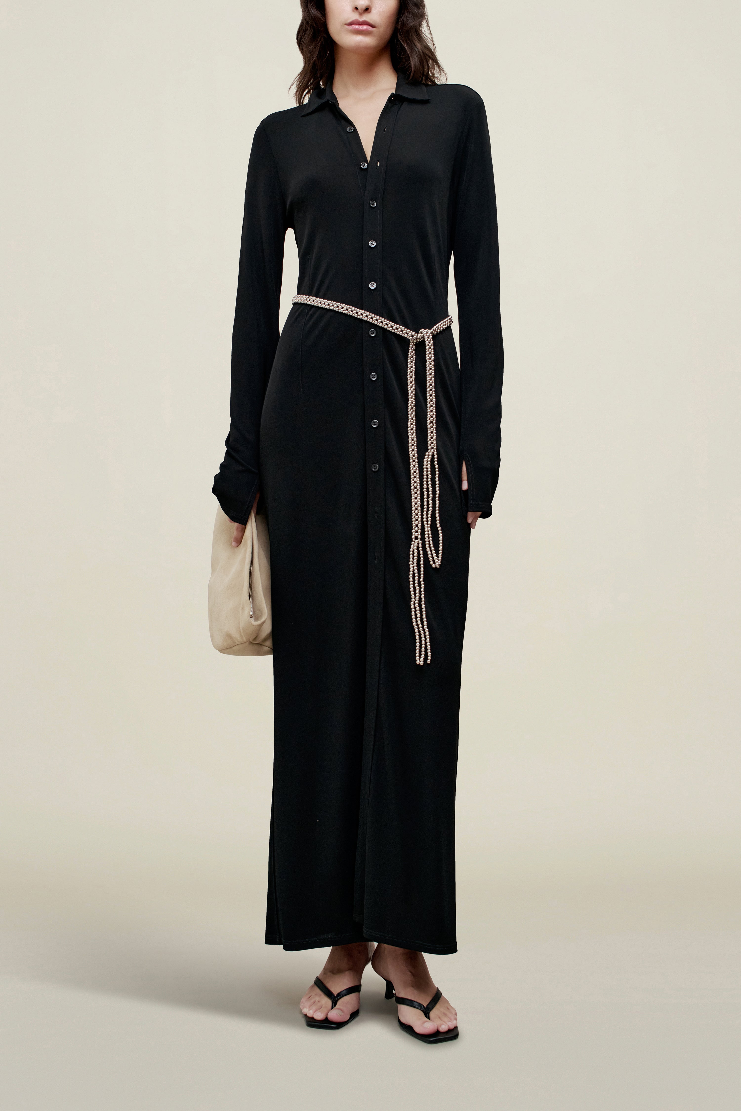 Leyla Shirtdress in Matte Jersey