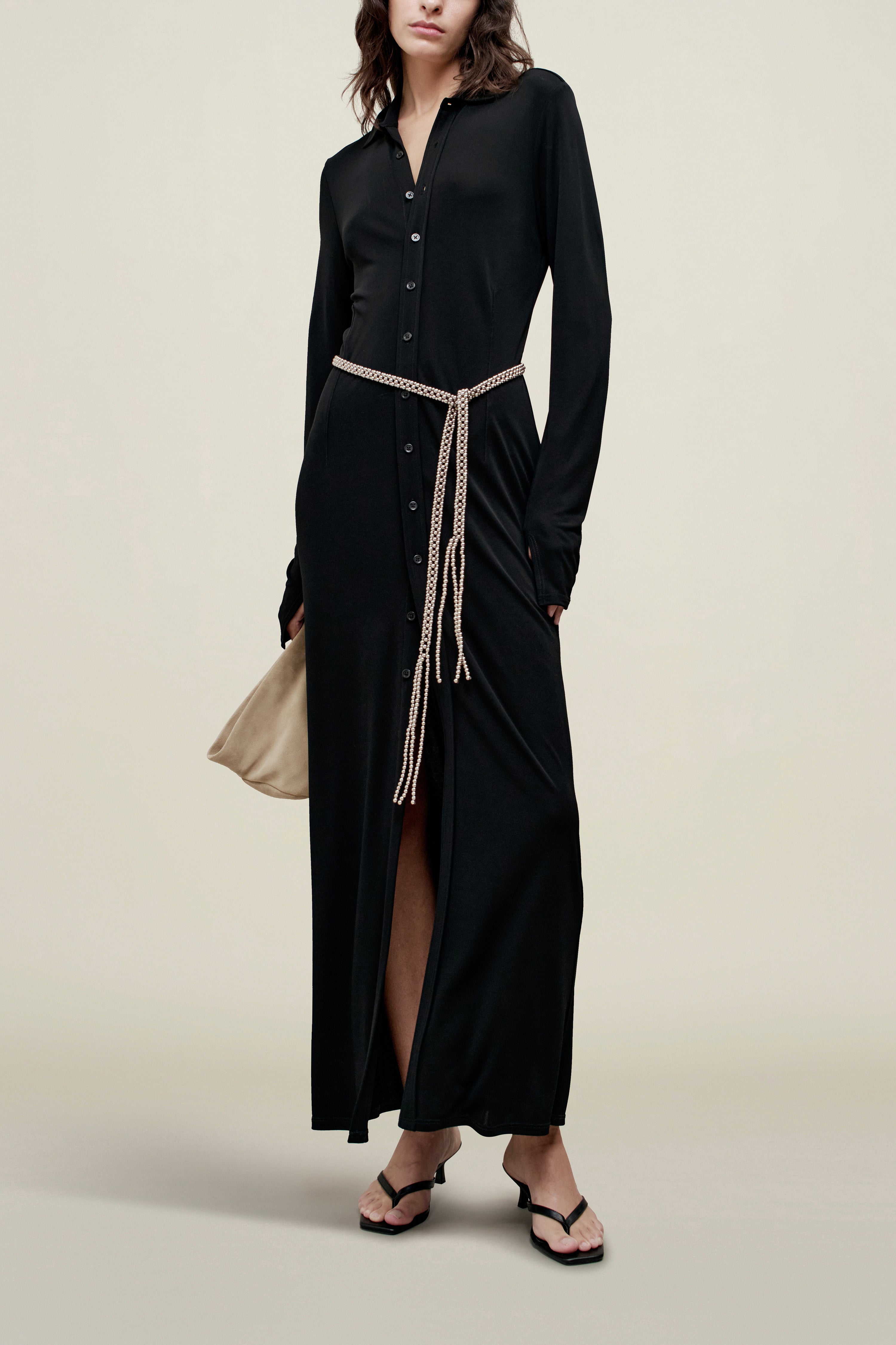 Leyla Shirtdress in Matte Jersey