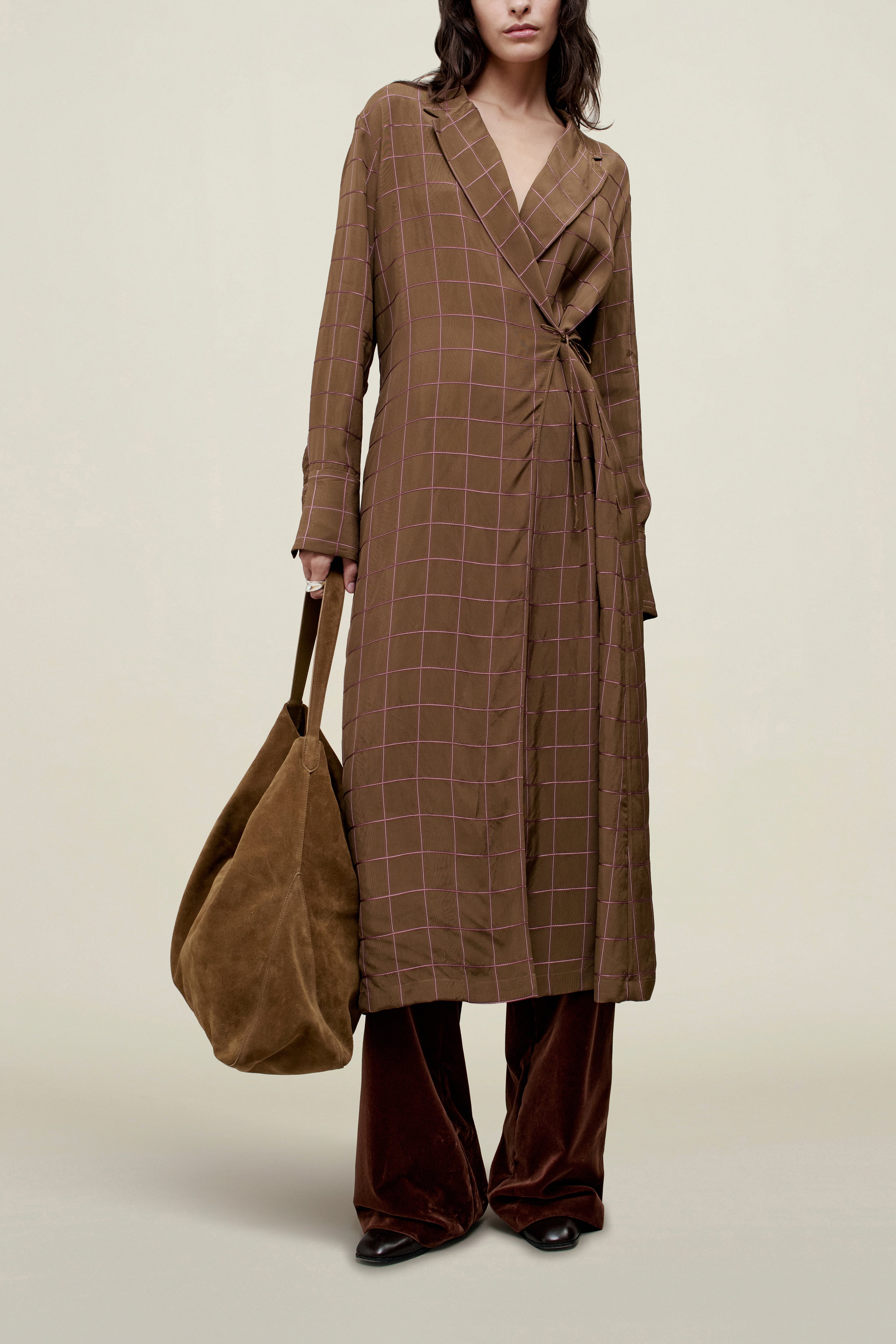 Sylvan Wrap Dress in Viscose Ribbon