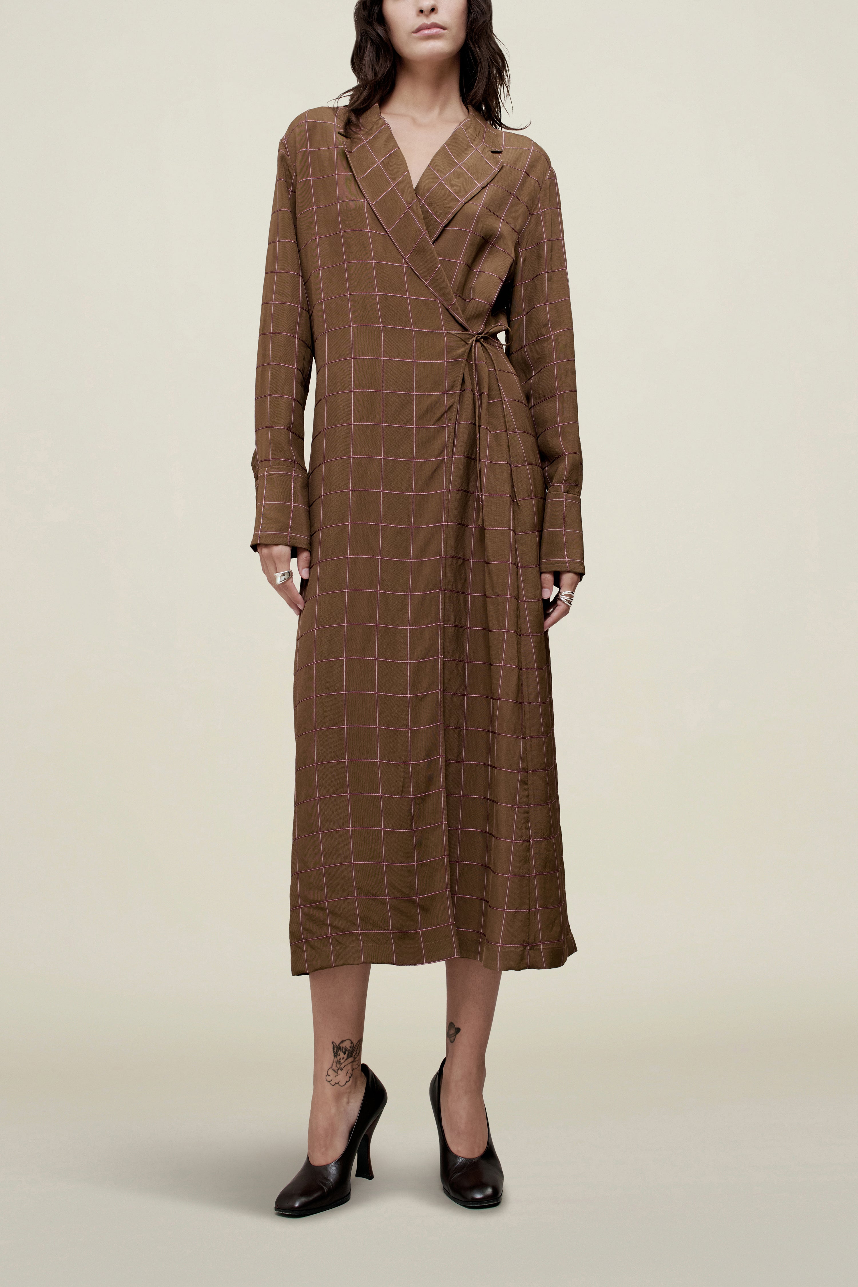 Sylvan Wrap Dress in Viscose Ribbon