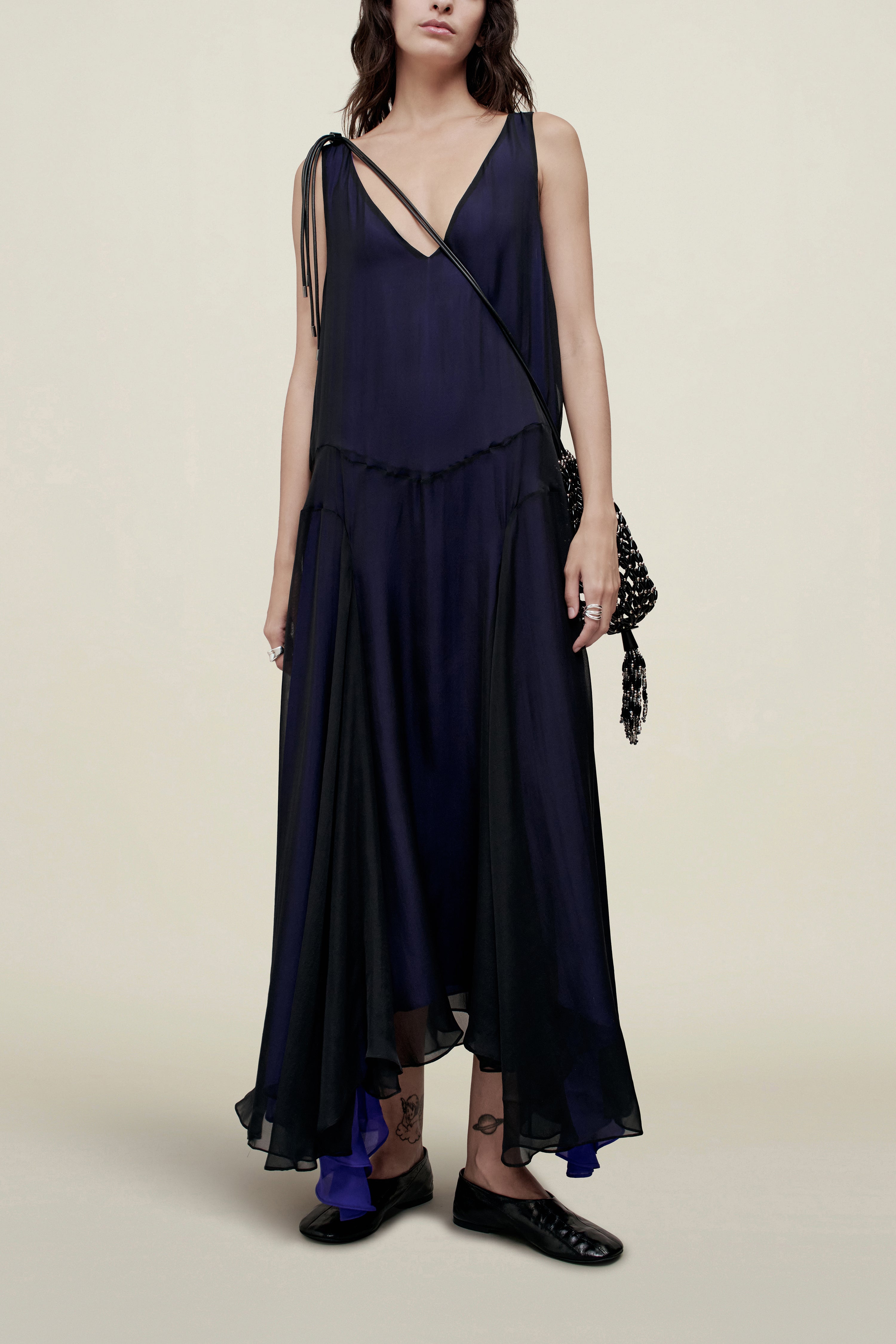 Millie Gusset Dress in Trapped Silk